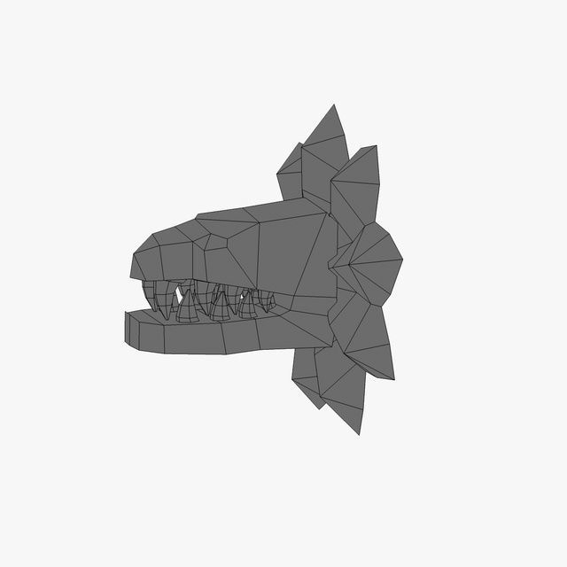 Aztec statues collection Low-poly 3D model_5