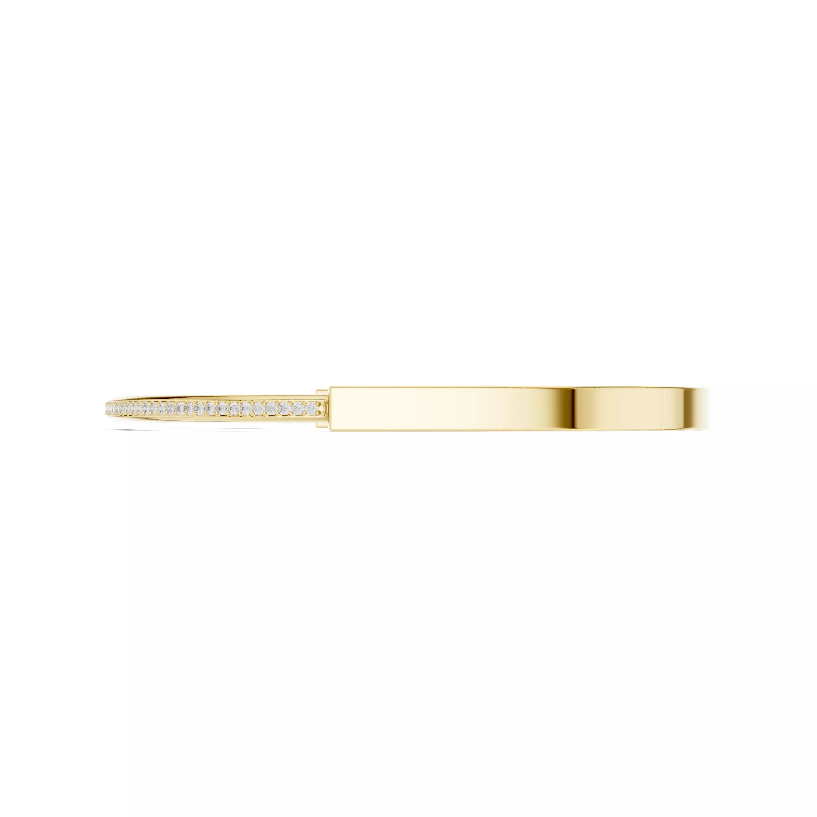 Round Diamond U Shape Mens Bracelet With Video and Files 3D print model_11