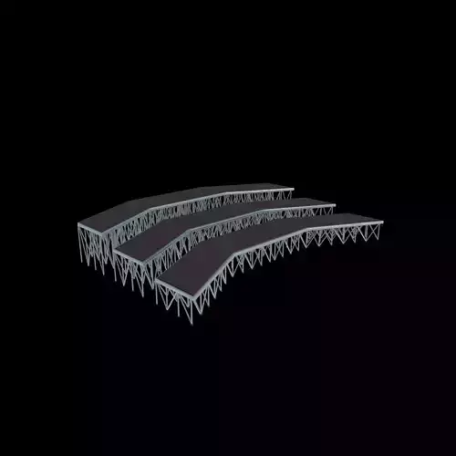 Portable stage 3D model