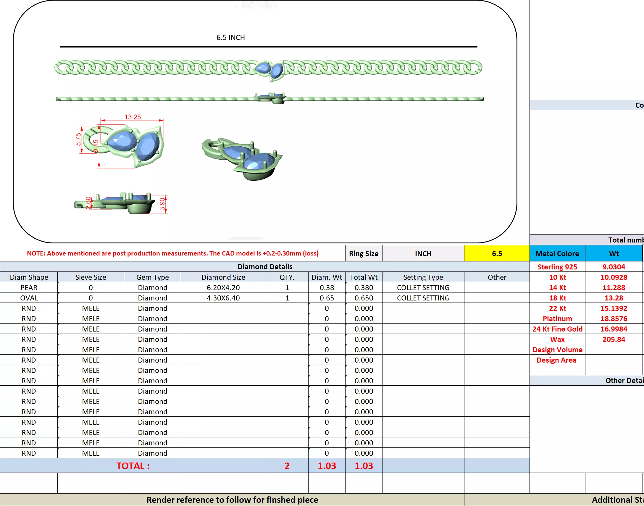 Cuban Chain Link Mens Bracelet Printable Design Files with Video 3D print model_13