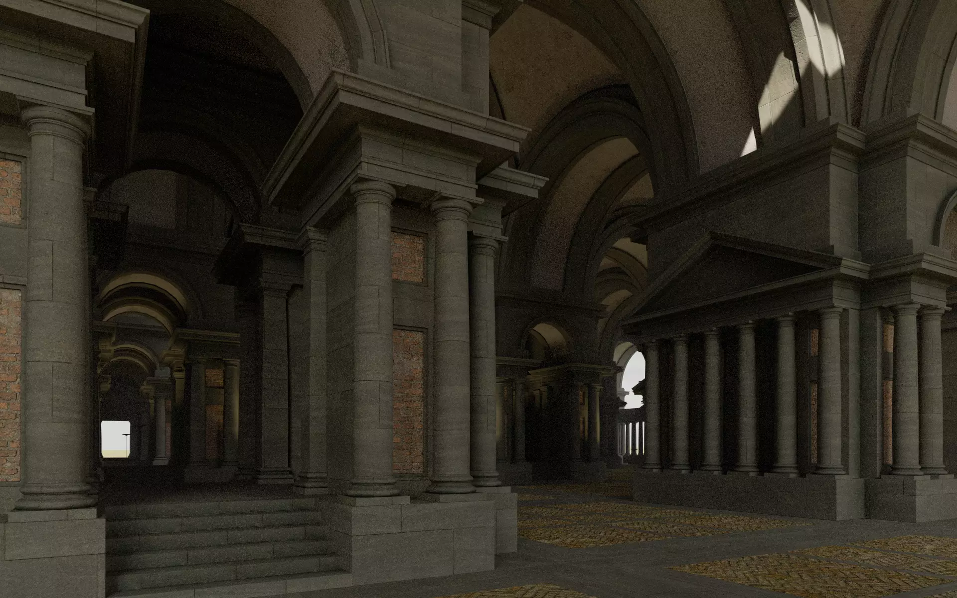 Doric Hall 3D model_14