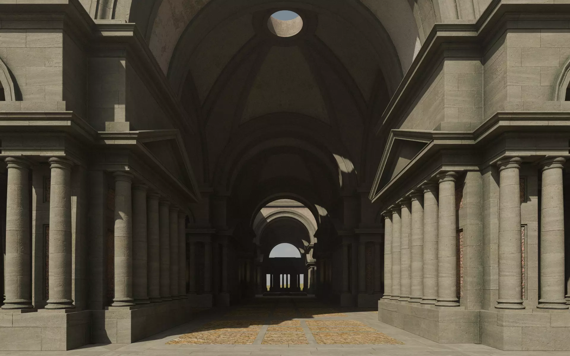 Doric Hall 3D model_12