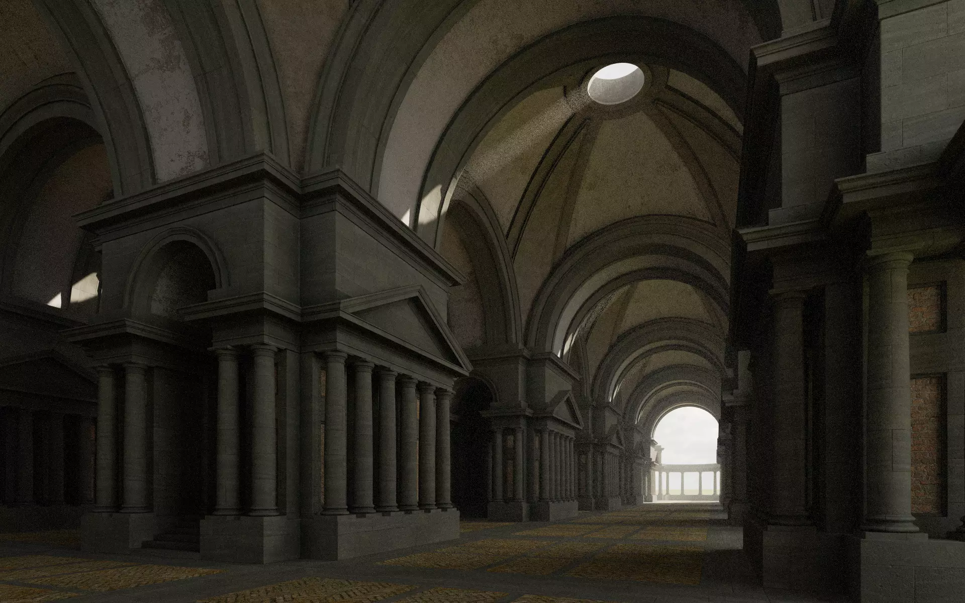 Doric Hall 3D model_6