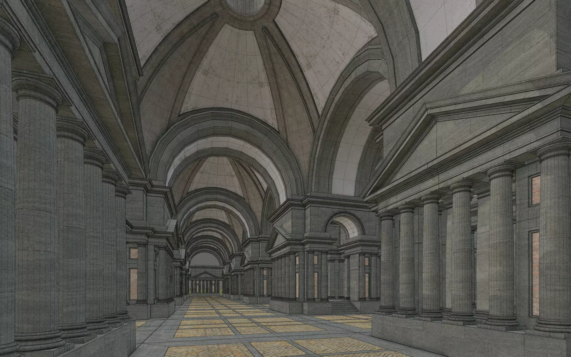 Doric Hall 3D model_24