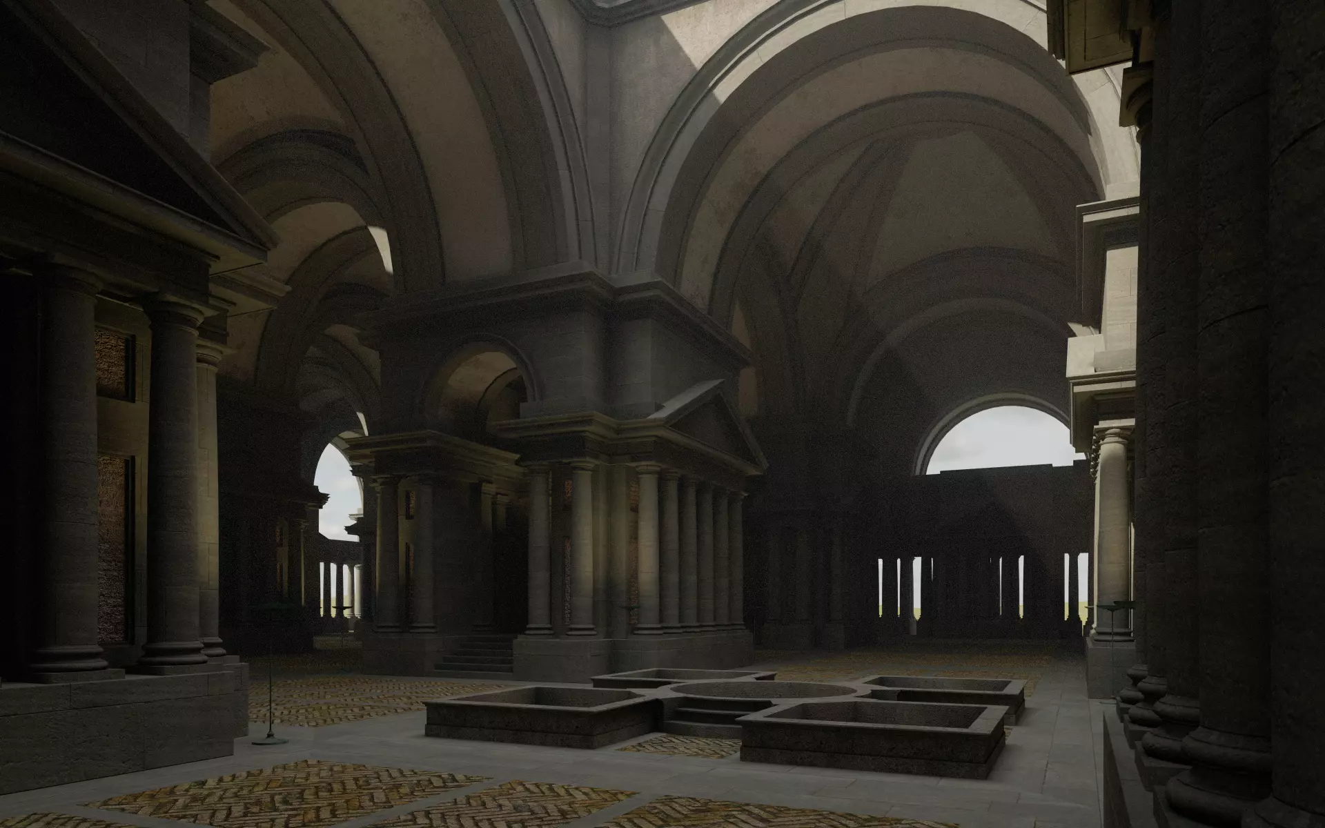 Doric Hall 3D model_4