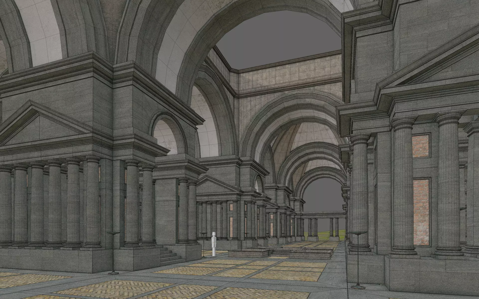 Doric Hall 3D model_21