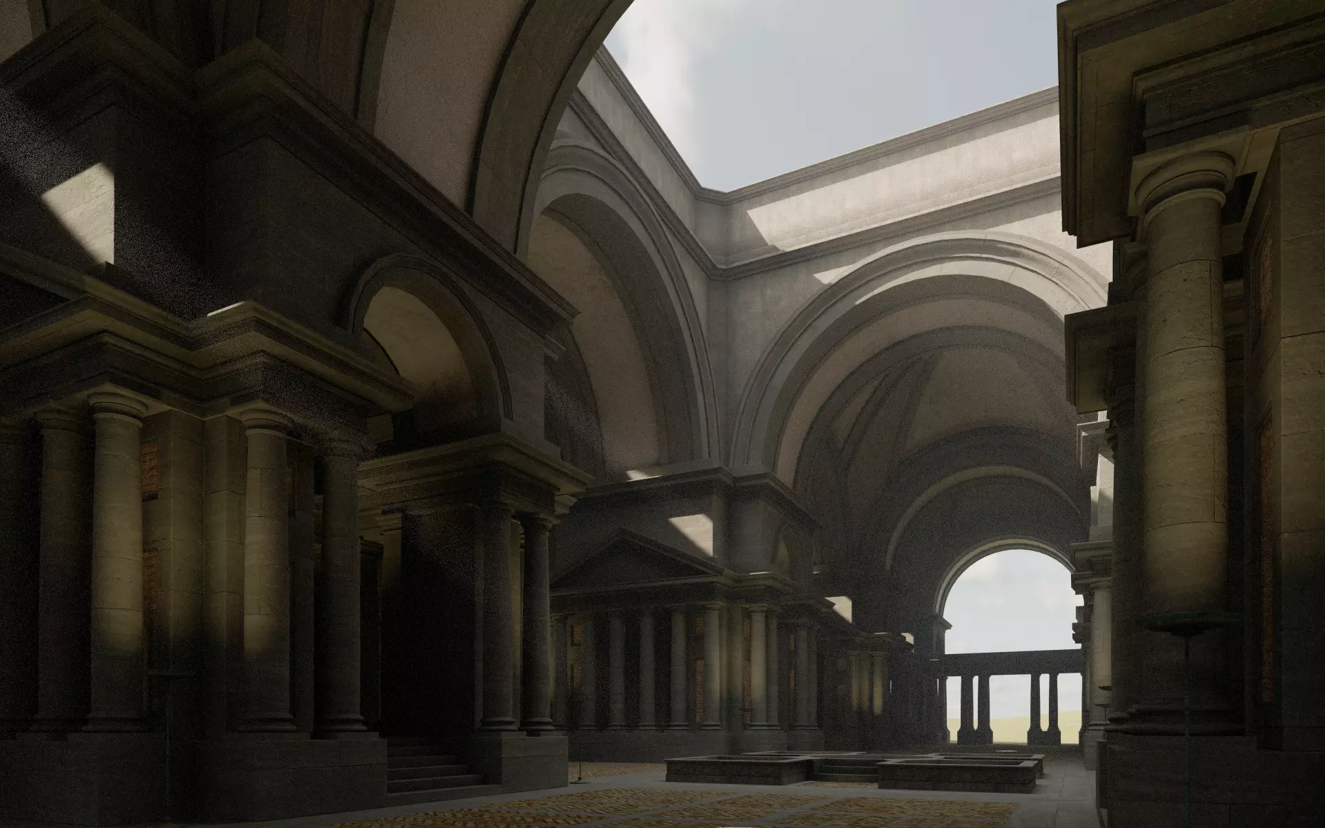 Doric Hall 3D model_2