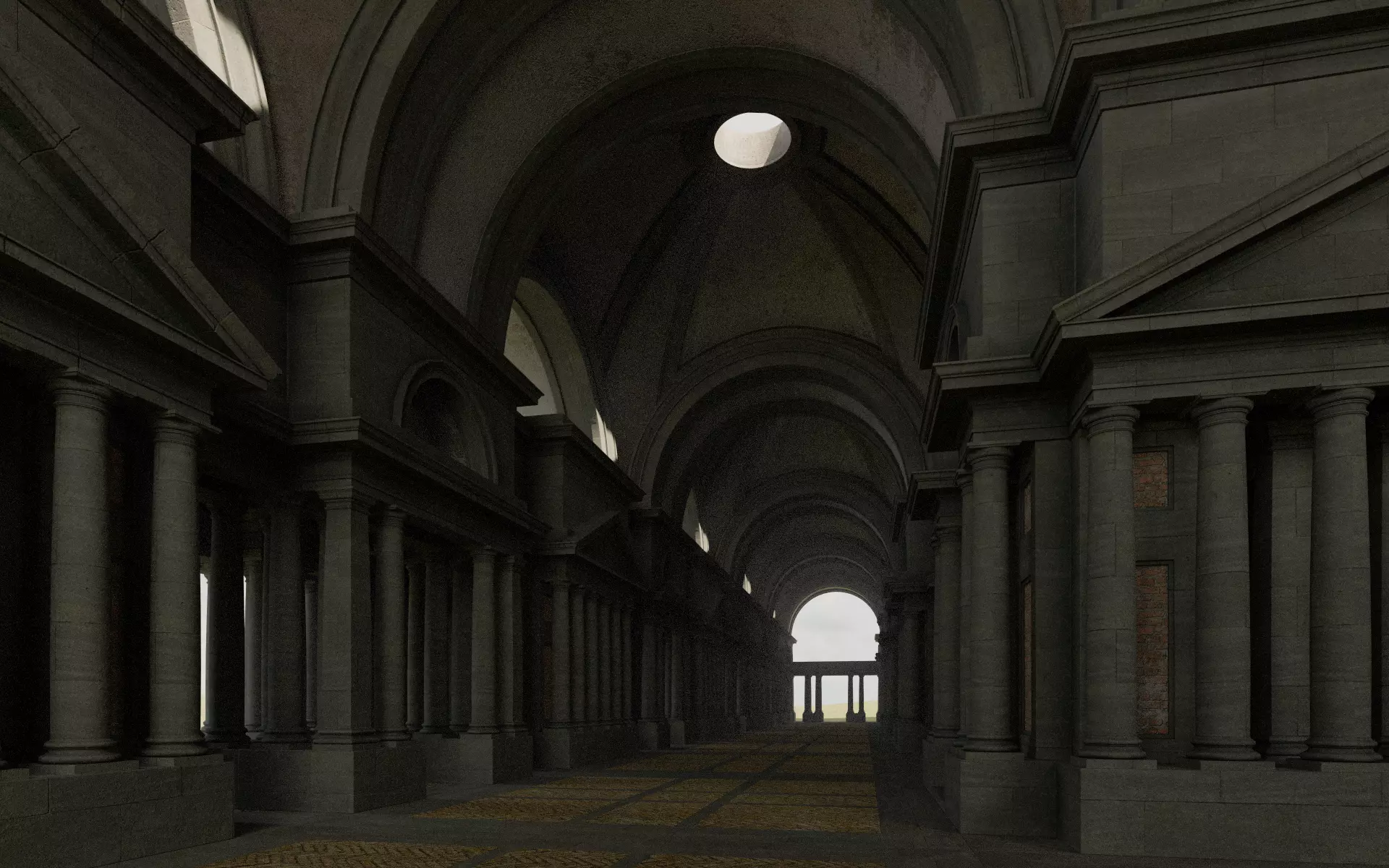 Doric Hall 3D model_7