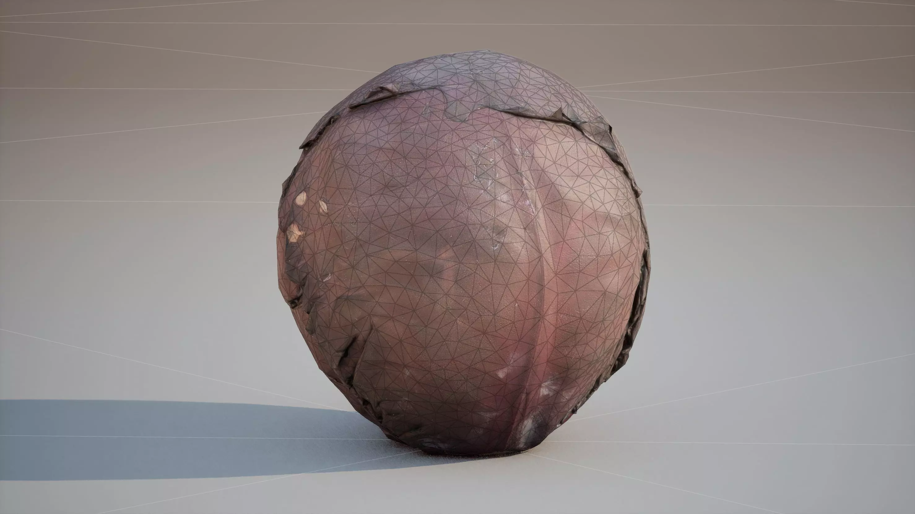 Low Poly of Red cabbage 3d model Game ready Low-poly 3D model_14