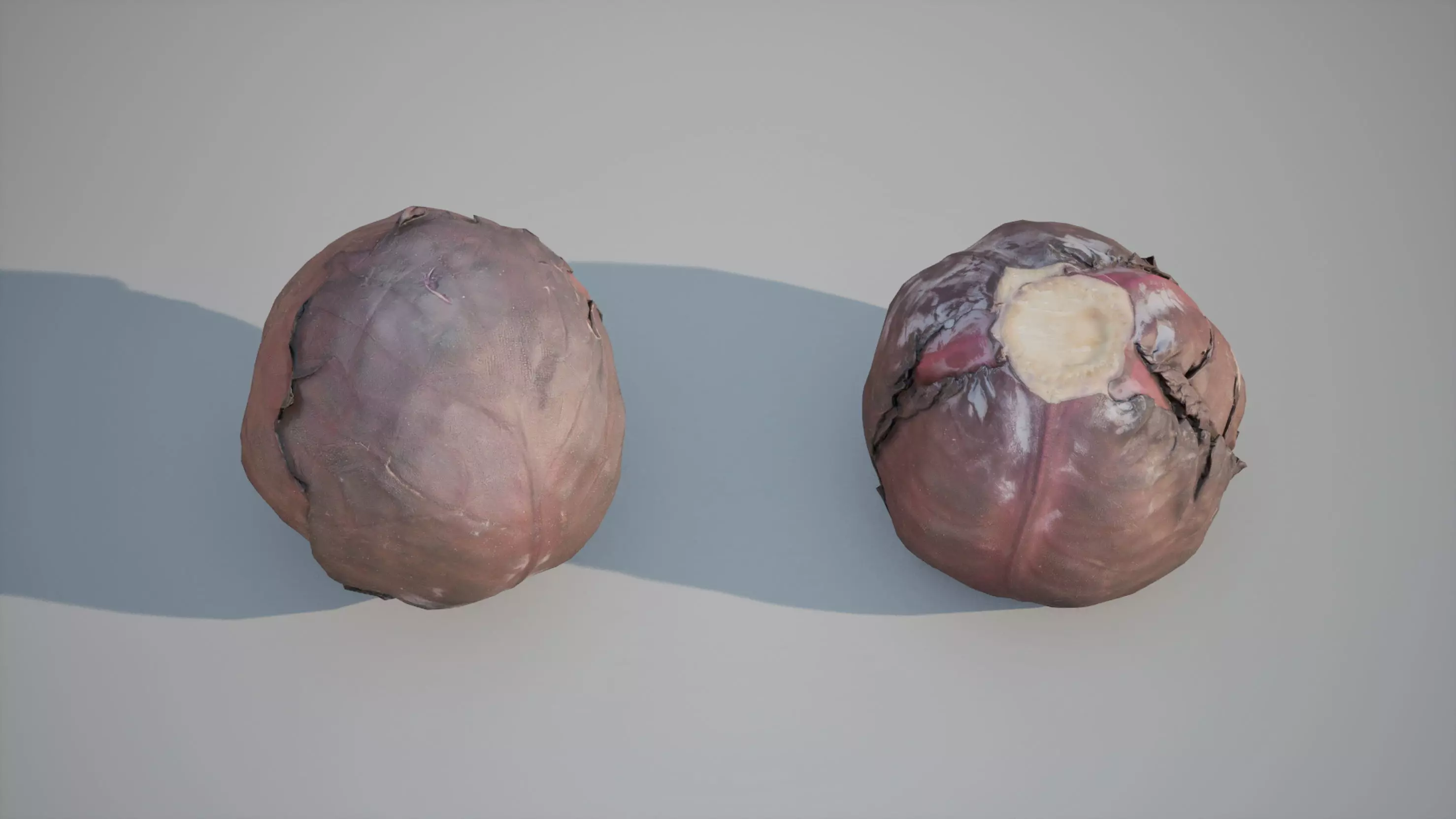 Low Poly of Red cabbage 3d model Game ready Low-poly 3D model_21