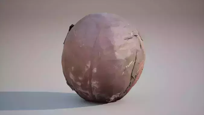 Low Poly of Red cabbage 3d model Game ready Low-poly 3D model 4