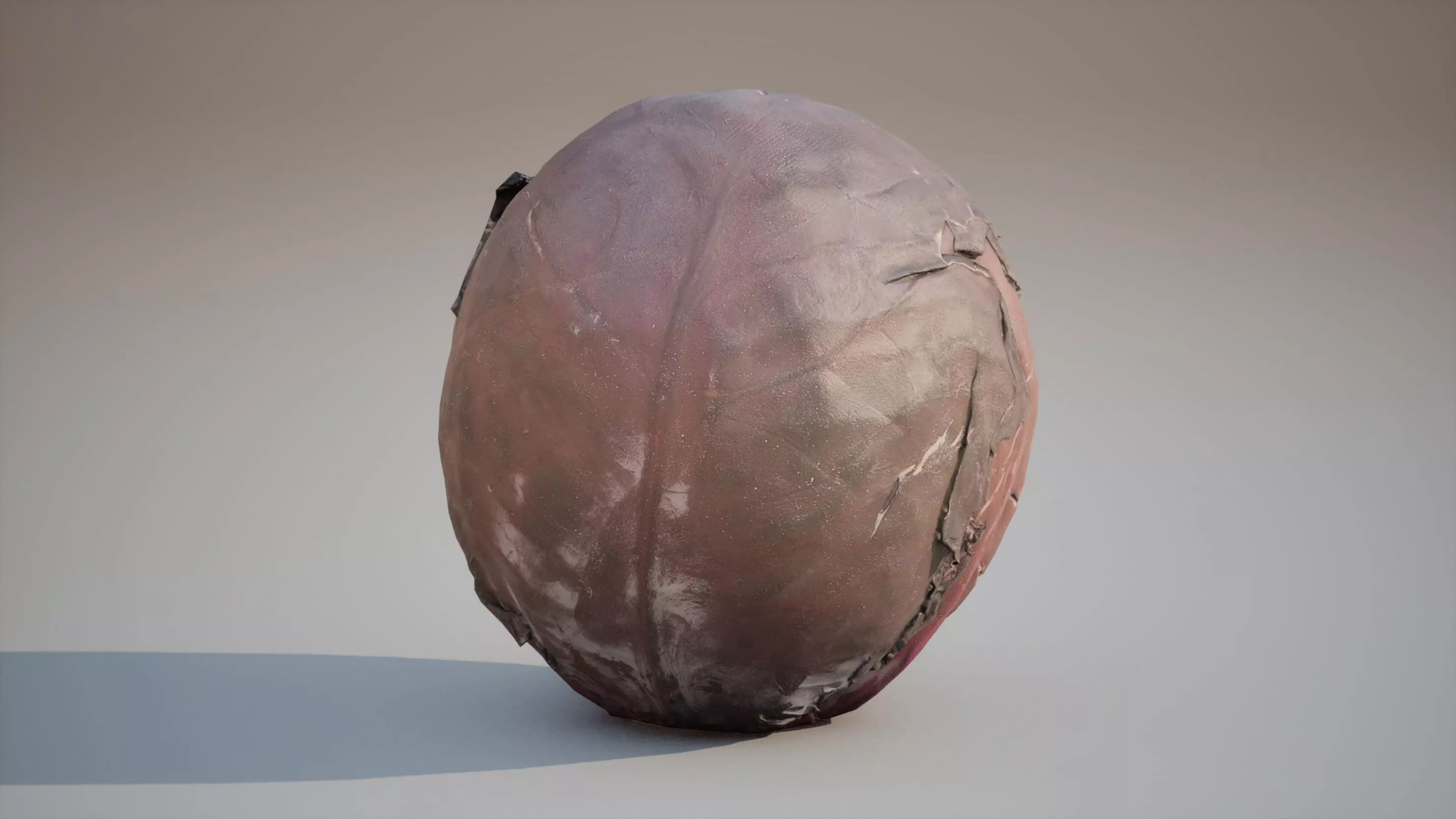 Low Poly of Red cabbage 3d model Game ready Low-poly 3D model_3
