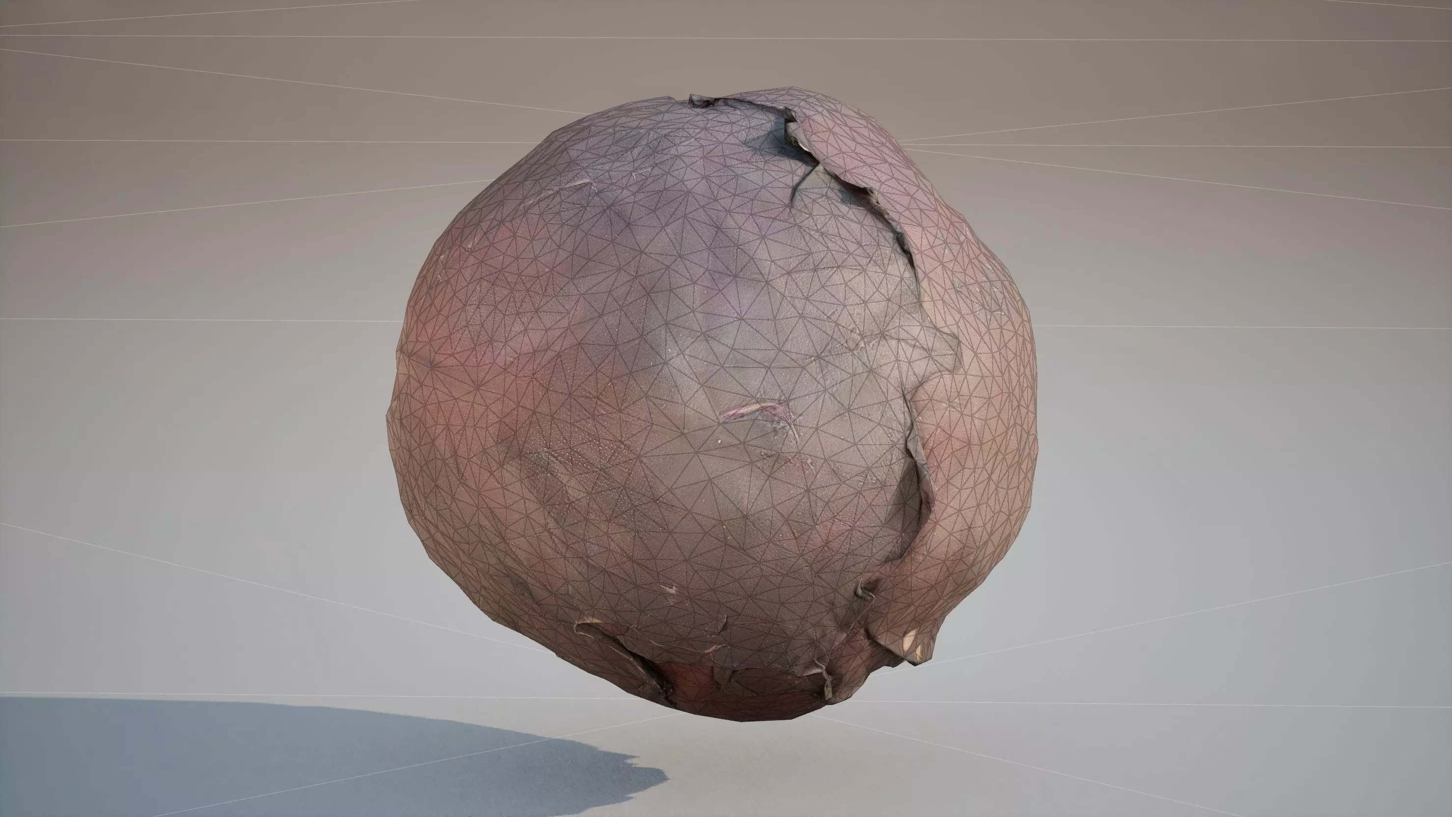 Low Poly of Red cabbage 3d model Game ready Low-poly 3D model_18