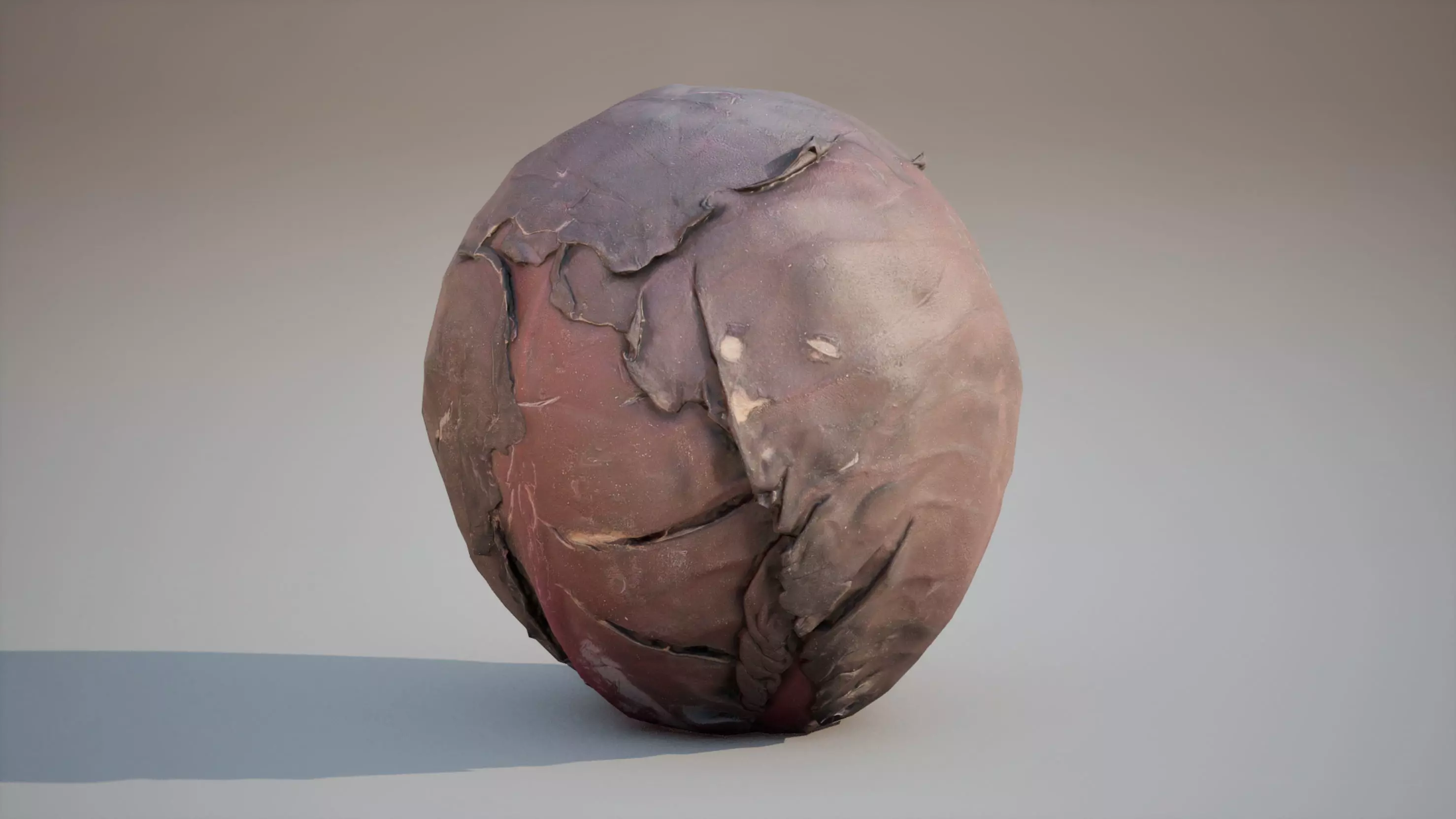 Low Poly of Red cabbage 3d model Game ready Low-poly 3D model_1