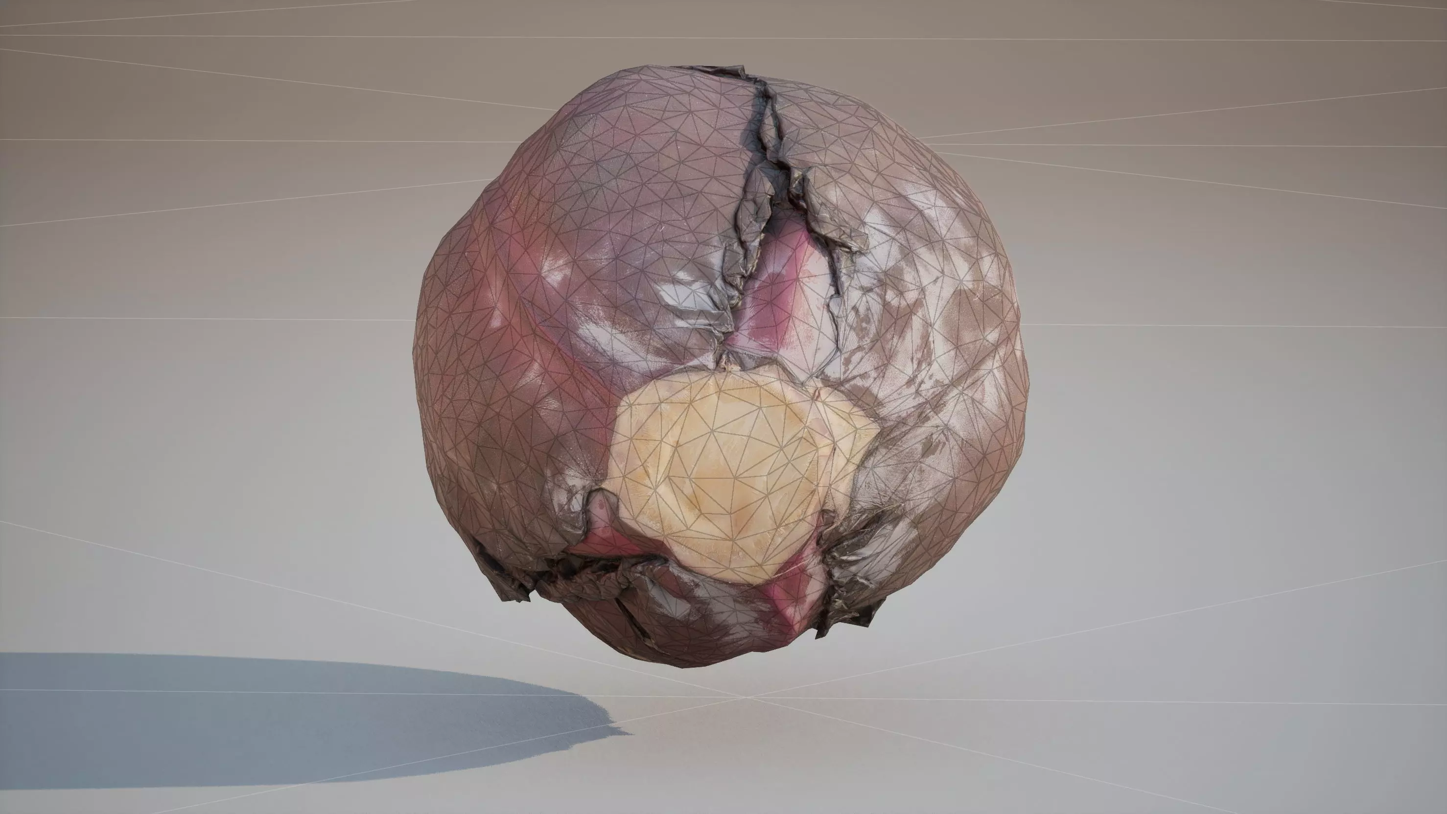 Low Poly of Red cabbage 3d model Game ready Low-poly 3D model_19