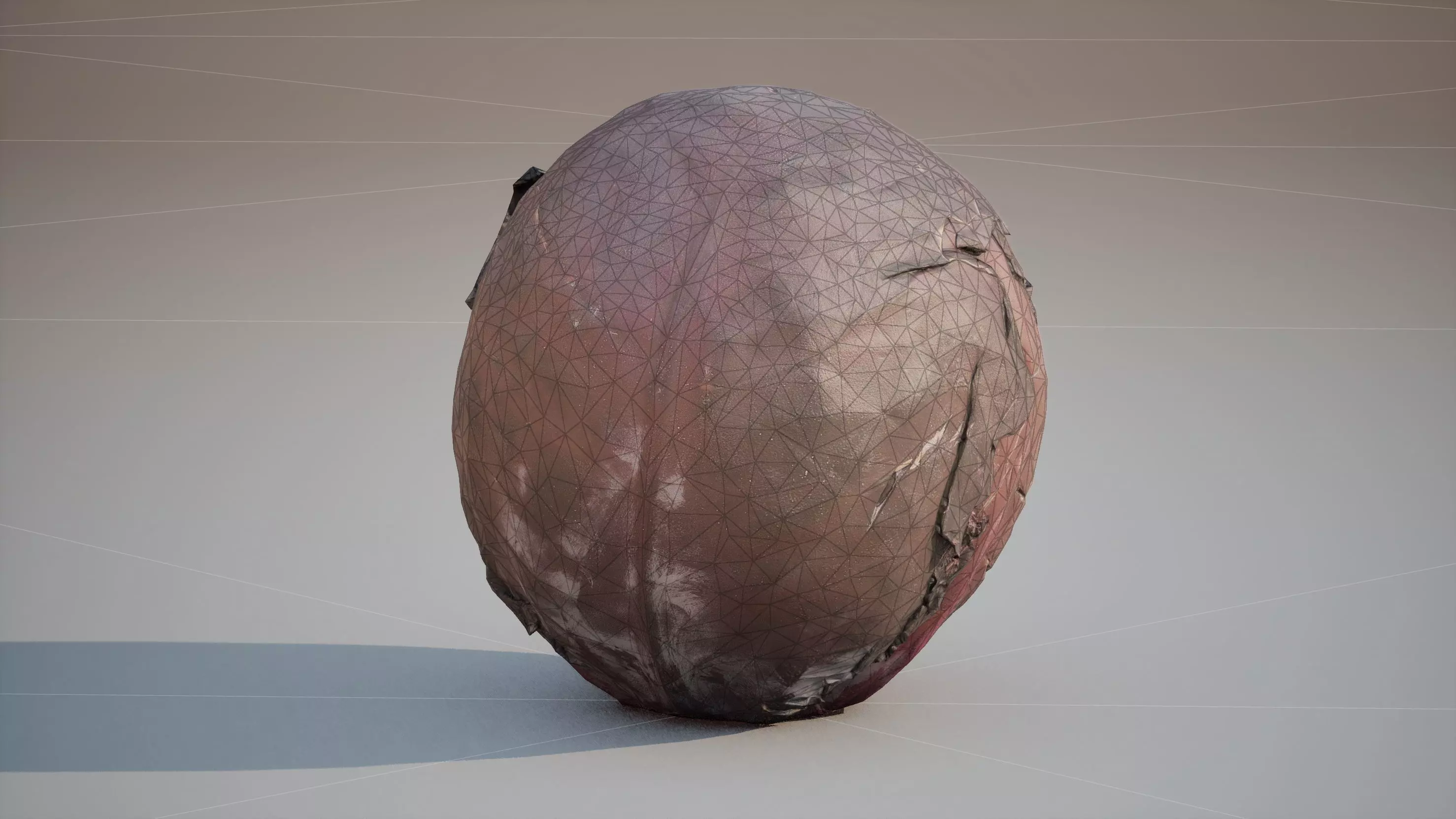 Low Poly of Red cabbage 3d model Game ready Low-poly 3D model_15