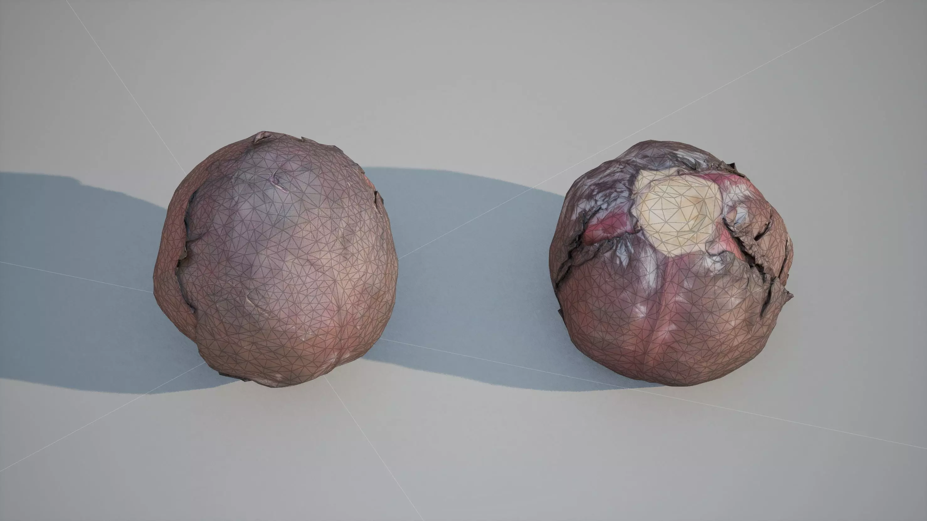 Low Poly of Red cabbage 3d model Game ready Low-poly 3D model_22