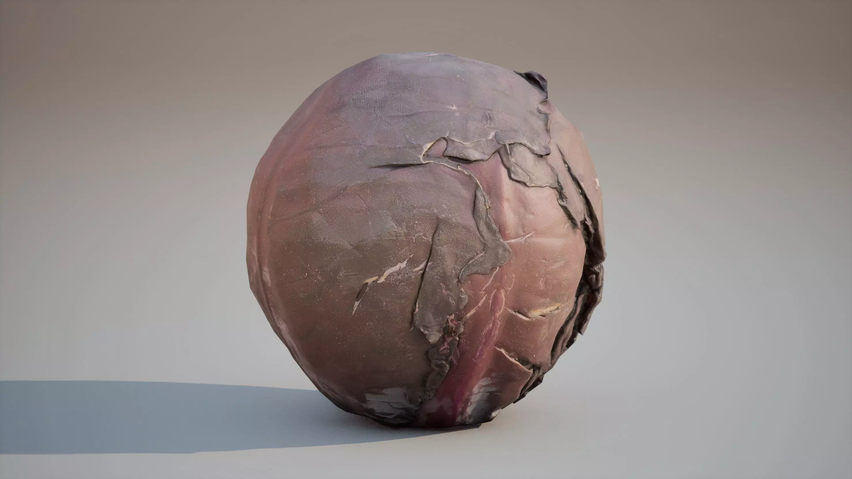 Low Poly of Red cabbage 3d model Game ready Low-poly 3D model_0