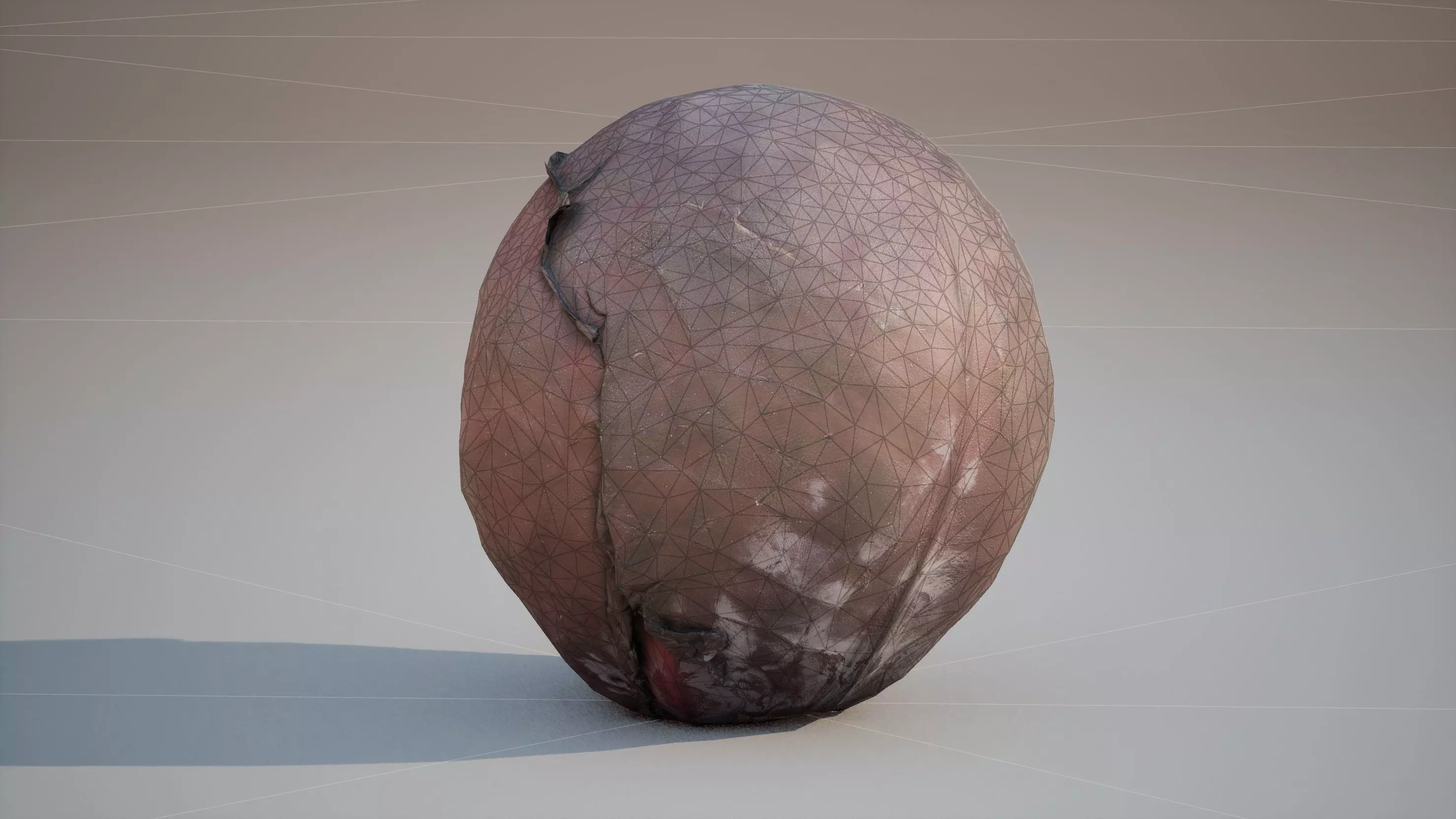 Low Poly of Red cabbage 3d model Game ready Low-poly 3D model_16