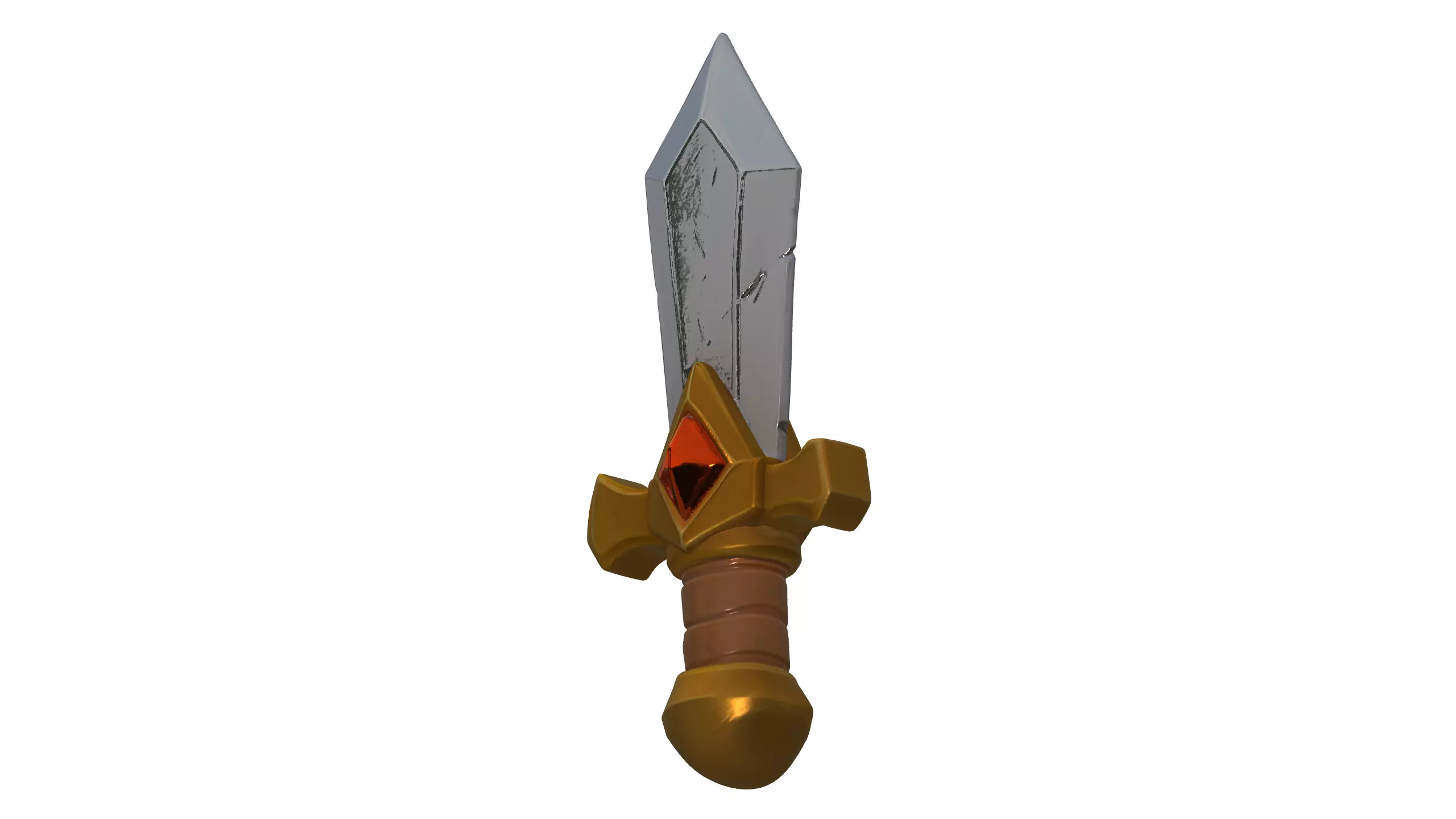 Sword 3D Model Low Poly PBR Textured Free low-poly 3D model