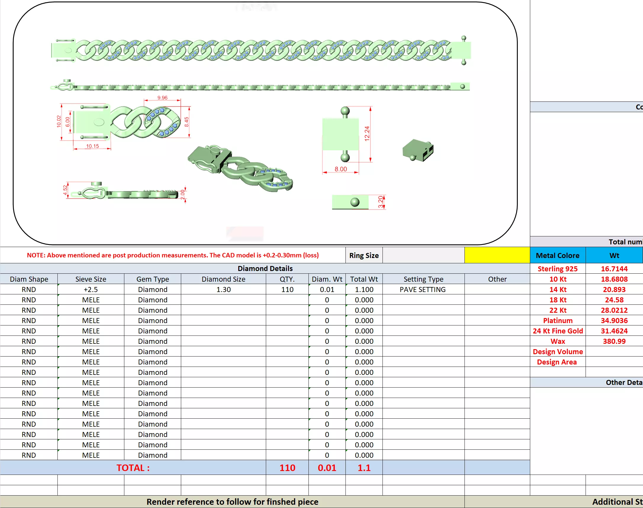 4 45mm Wide Cuban Chain Bracelet For Men with Design and Video 3D print model_13