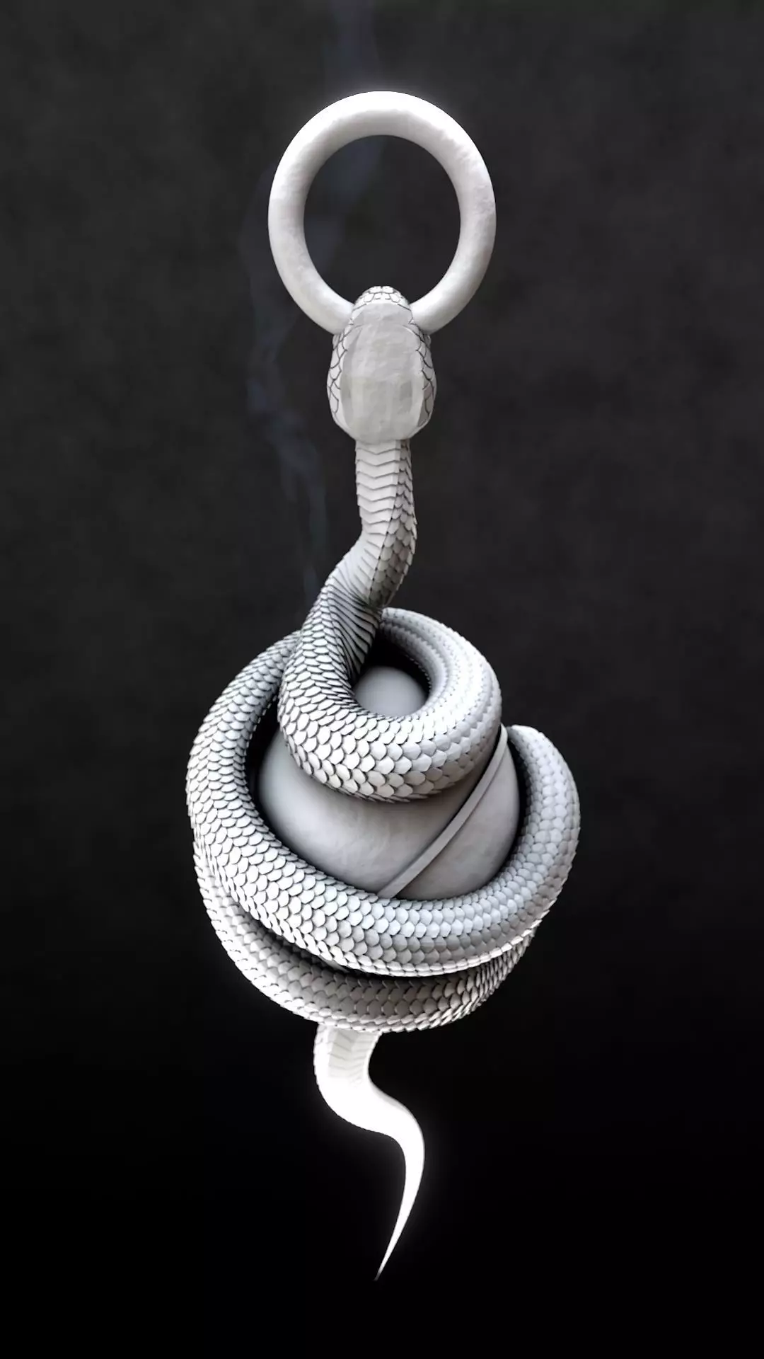 Solid snake skull Charm sculpt 3d printable  3D print model_23