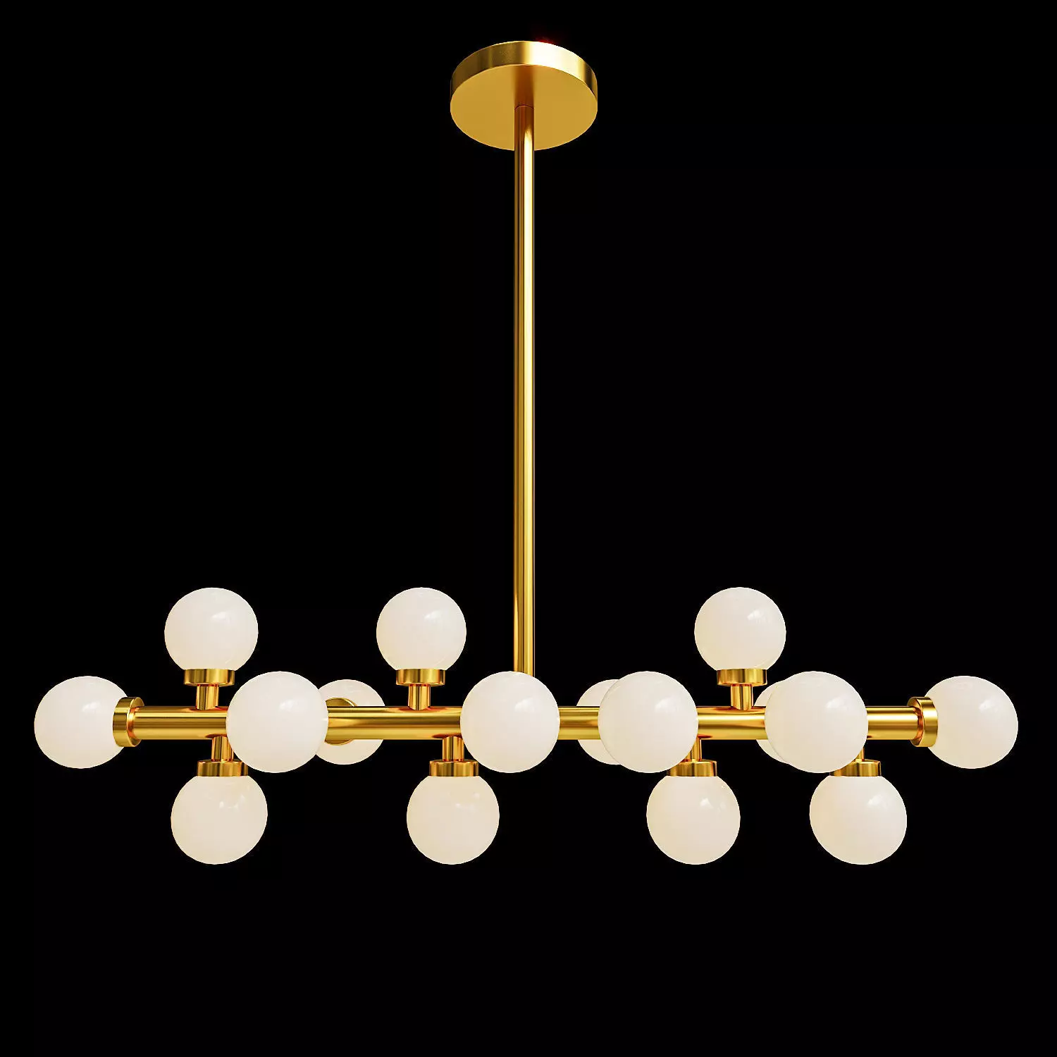 IGNIS Frosted Glass Chandelier 3D model_1