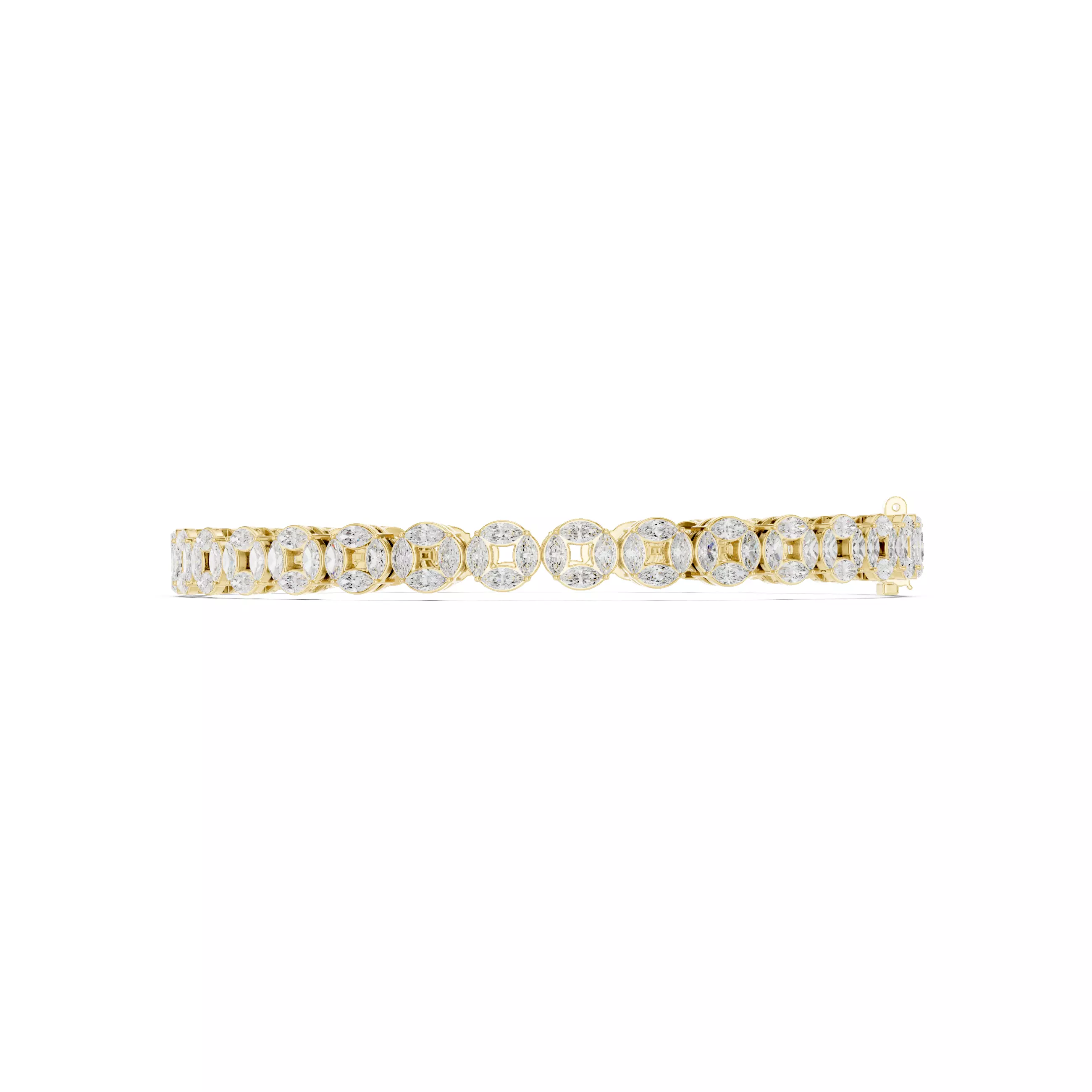 Marquise Cut Diamond Men Bracelet Design Files With Videos 3D print model_11