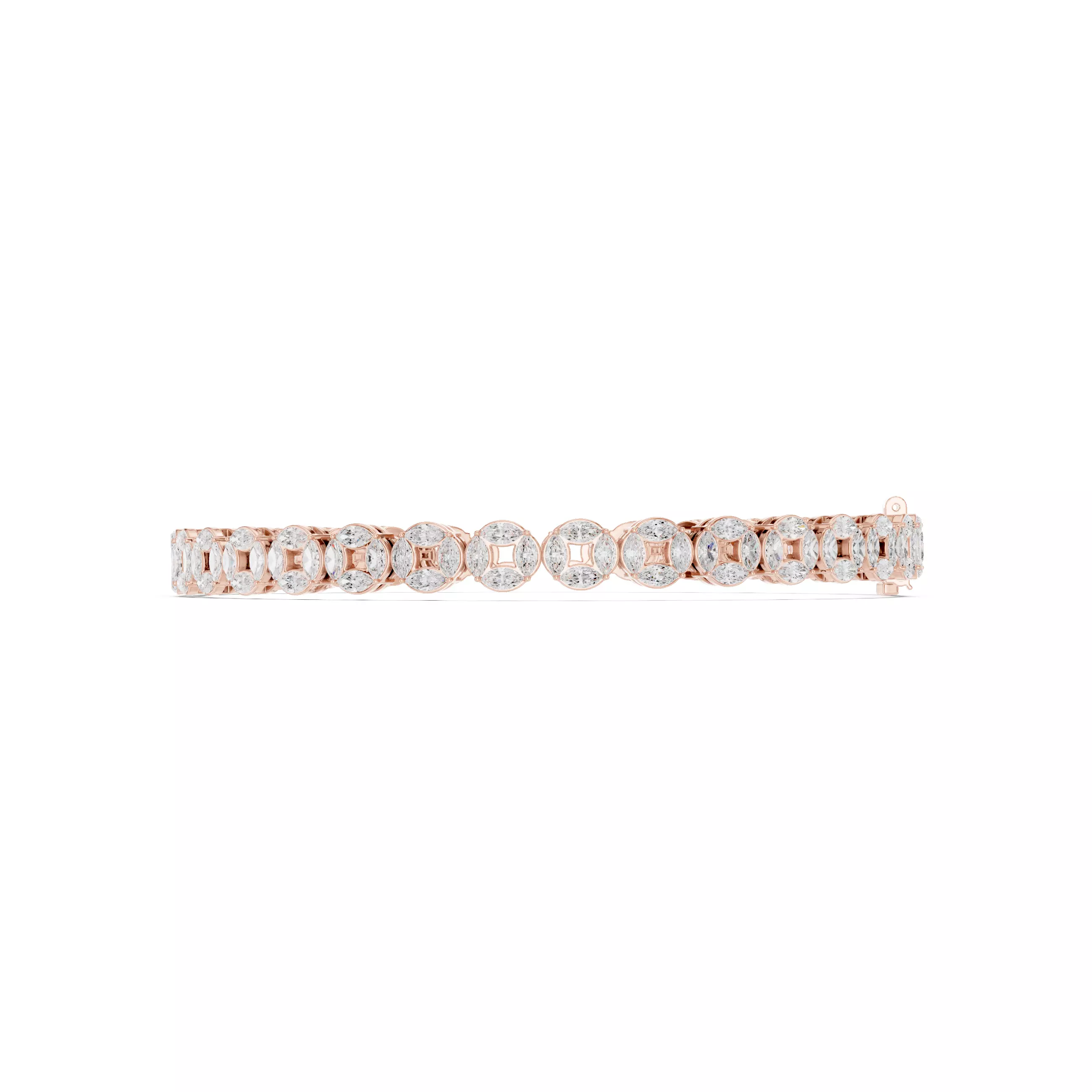 Marquise Cut Diamond Men Bracelet Design Files With Videos 3D print model_5