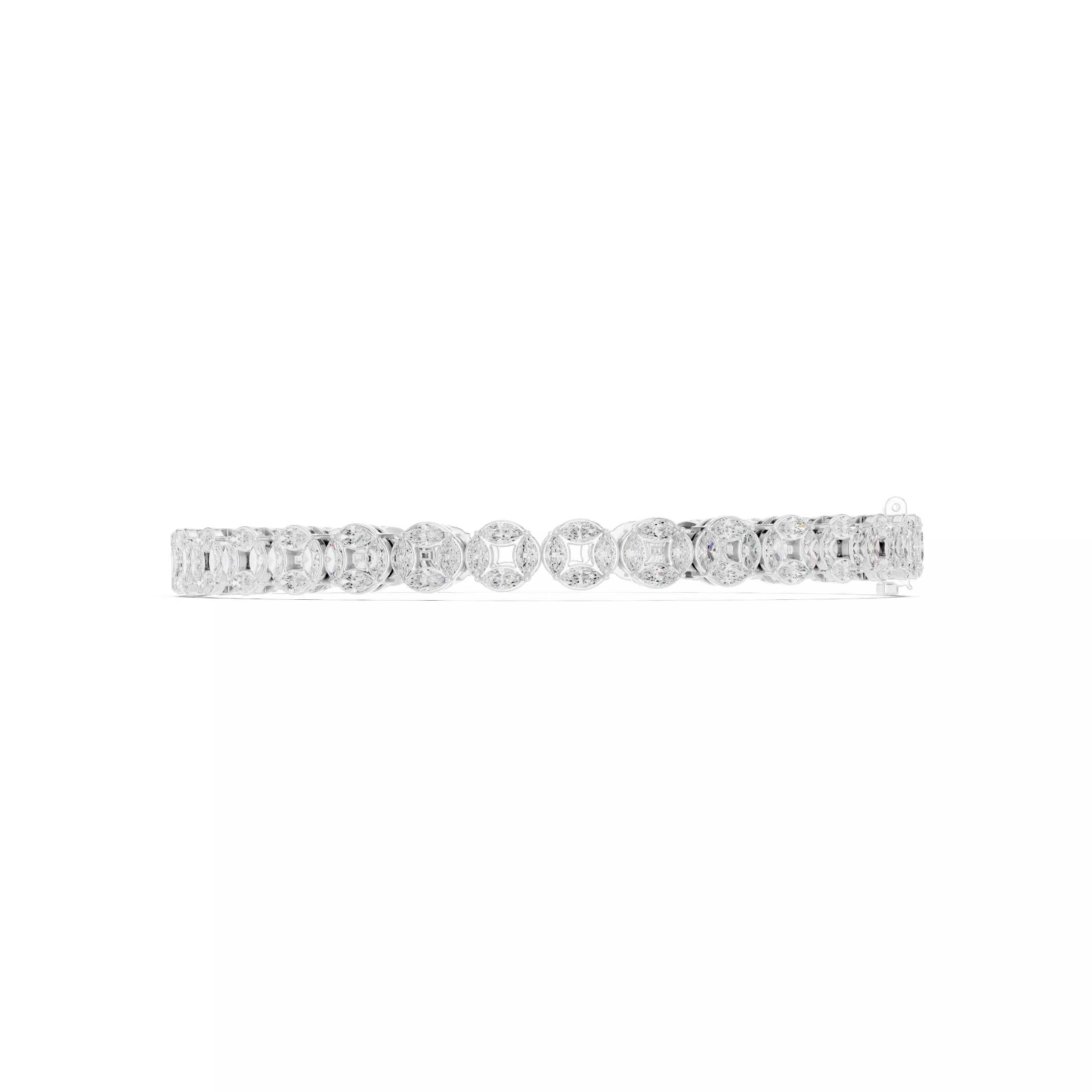 Marquise Cut Diamond Men Bracelet Design Files With Videos 3D print model_8