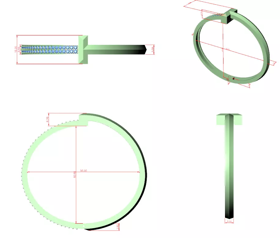 Knife Edge Criss Cross Religious Bracelet For Men With Video 3D print model_12