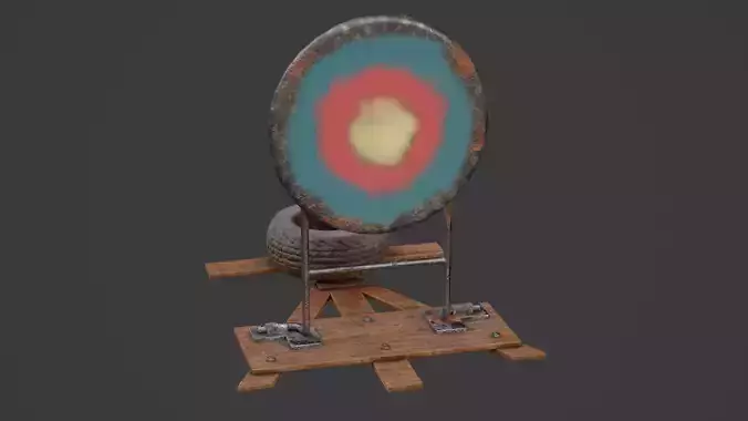 Reactive Target Game Ready Model Low-poly 3D model