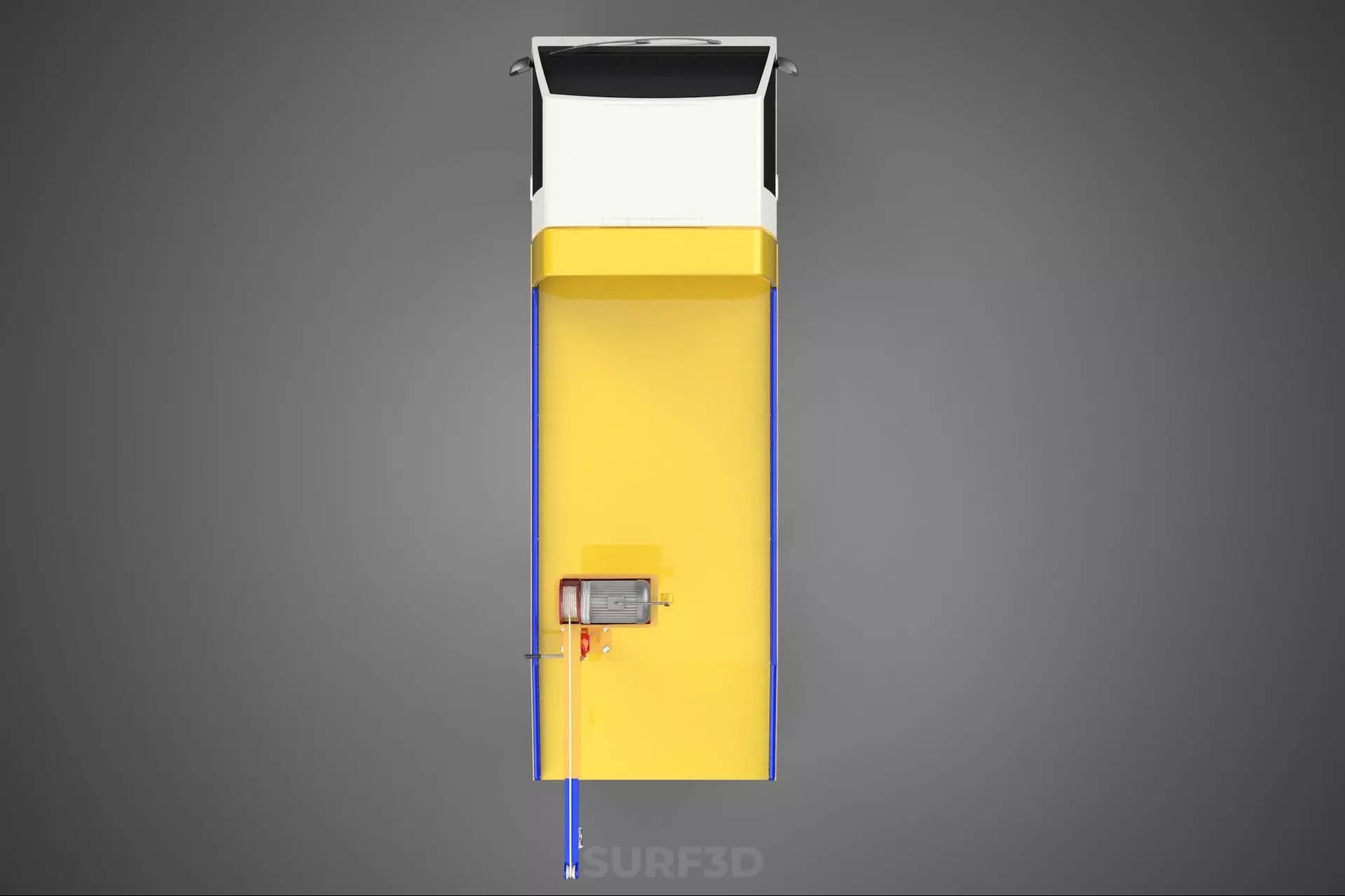 SERVICE TOW TRUCK ROADSIDE OVERHEAD REAR RECOVERY LIFTING CRANE 3D model_24