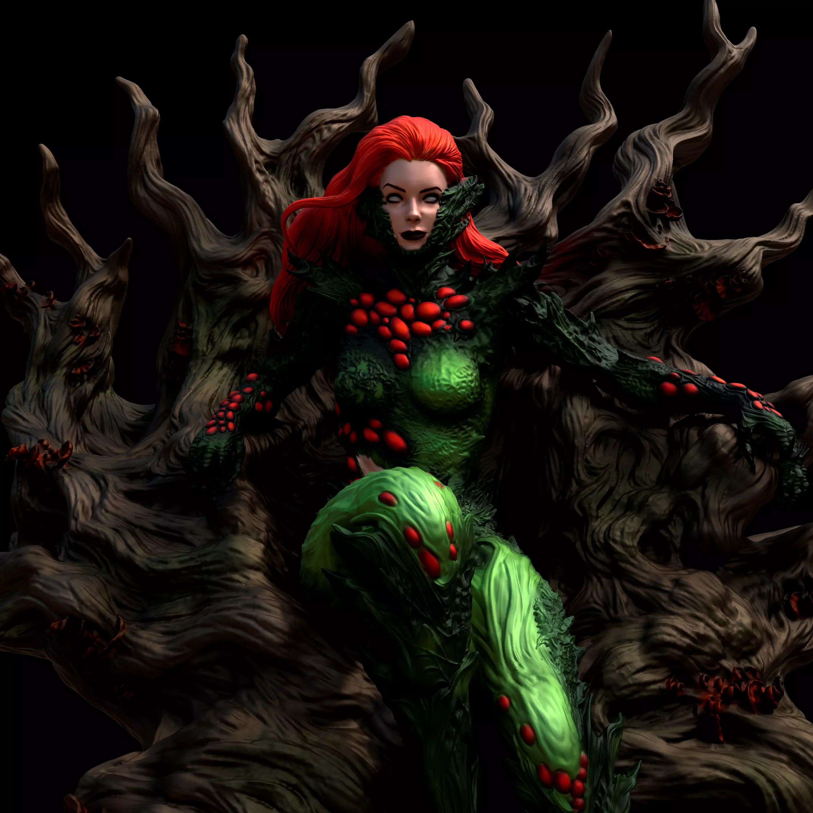 Poison Ivy in Classic and Fungal Costumes Inspired by DC Comics 3D print model_15