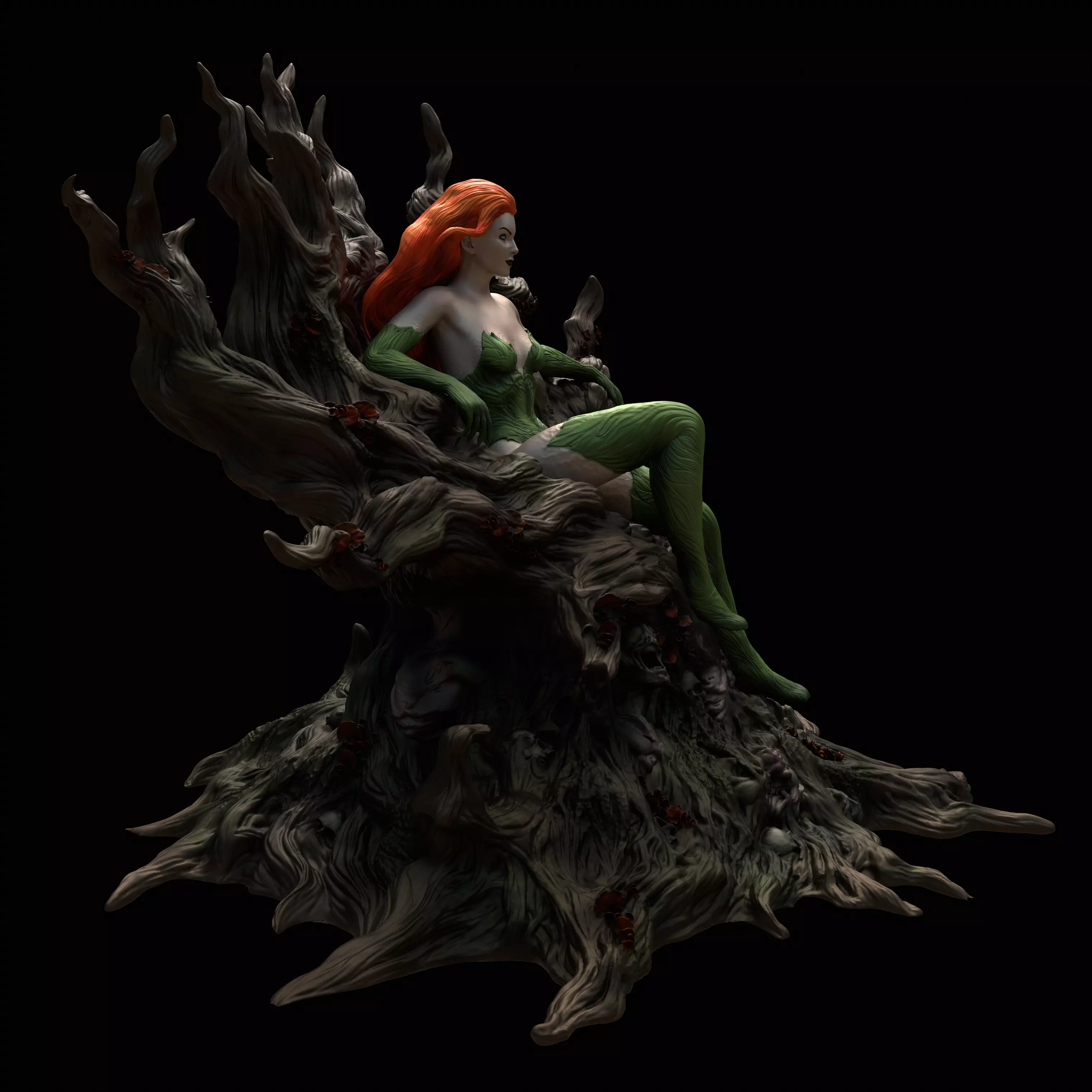 Poison Ivy in Classic and Fungal Costumes Inspired by DC Comics 3D print model_13
