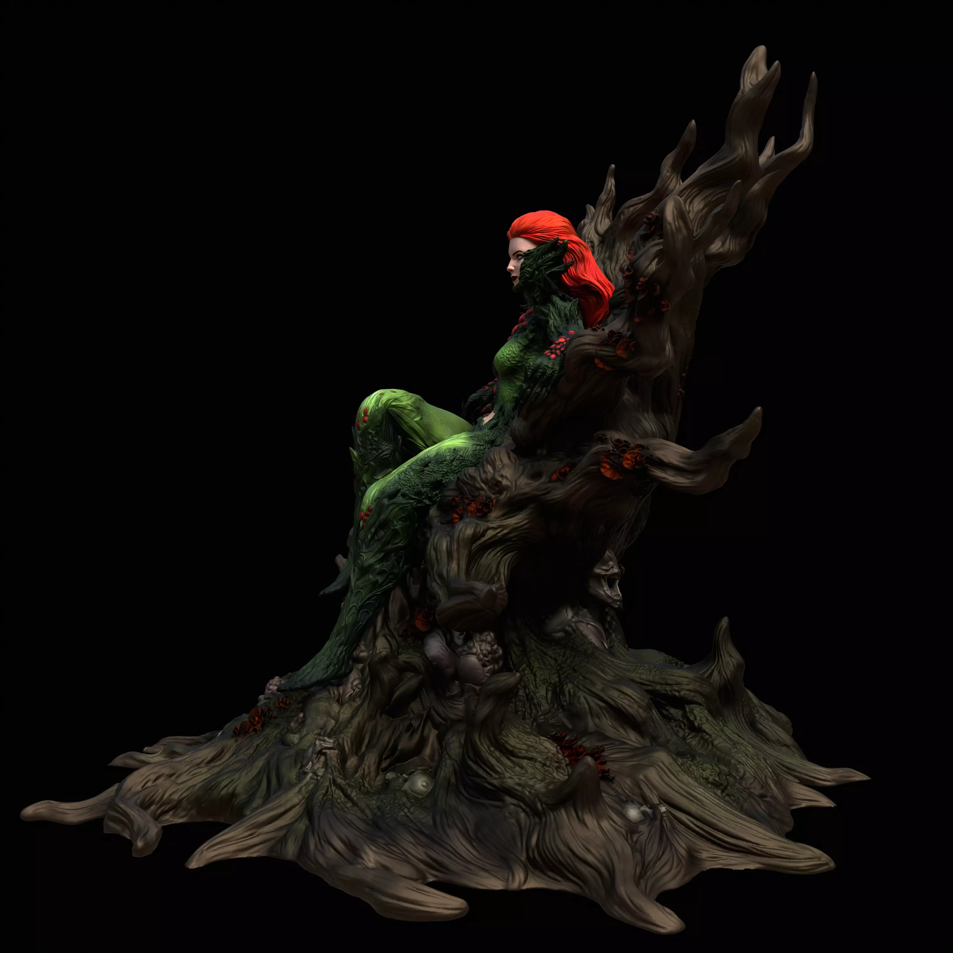 Poison Ivy in Classic and Fungal Costumes Inspired by DC Comics 3D print model_25