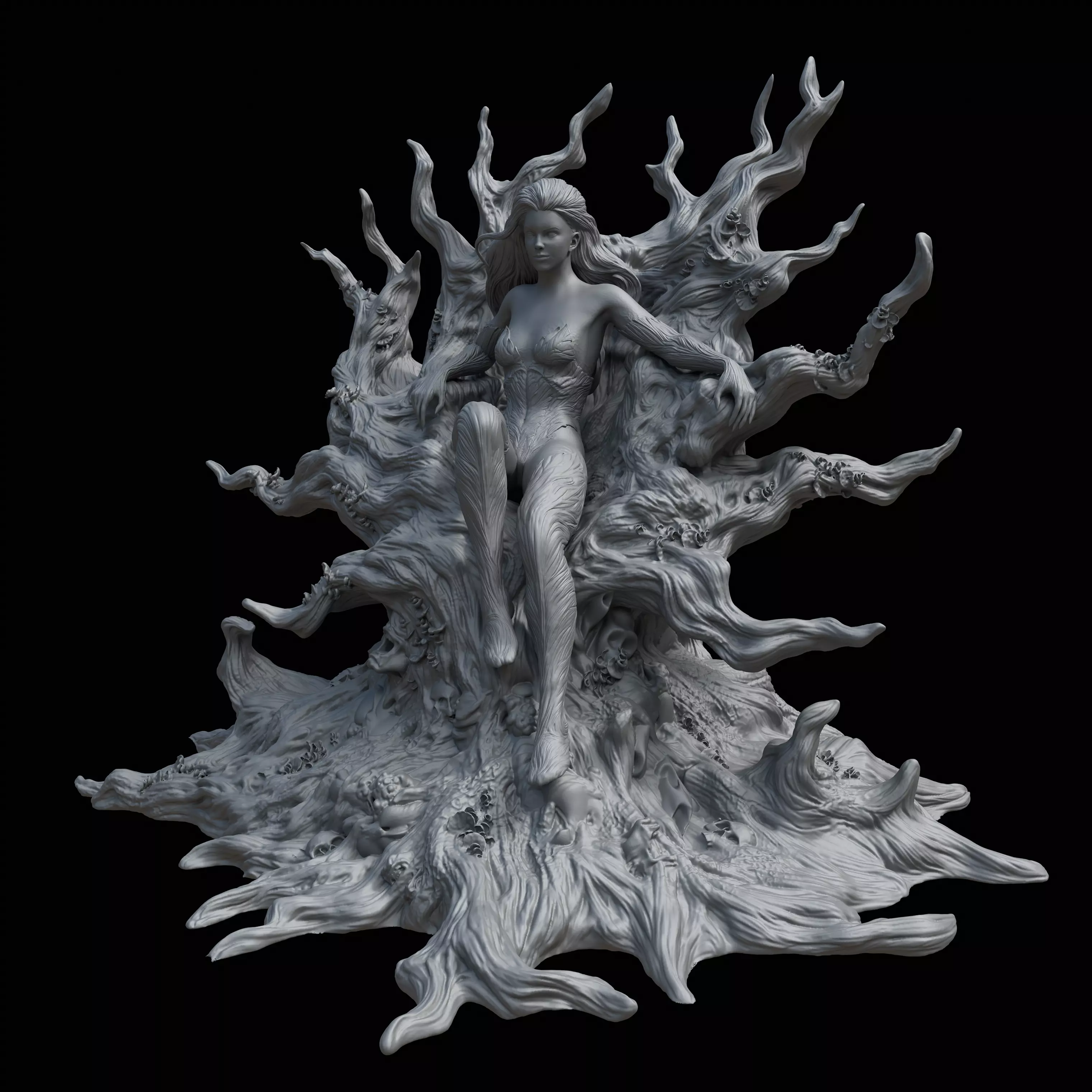 Poison Ivy in Classic and Fungal Costumes Inspired by DC Comics 3D print model_22