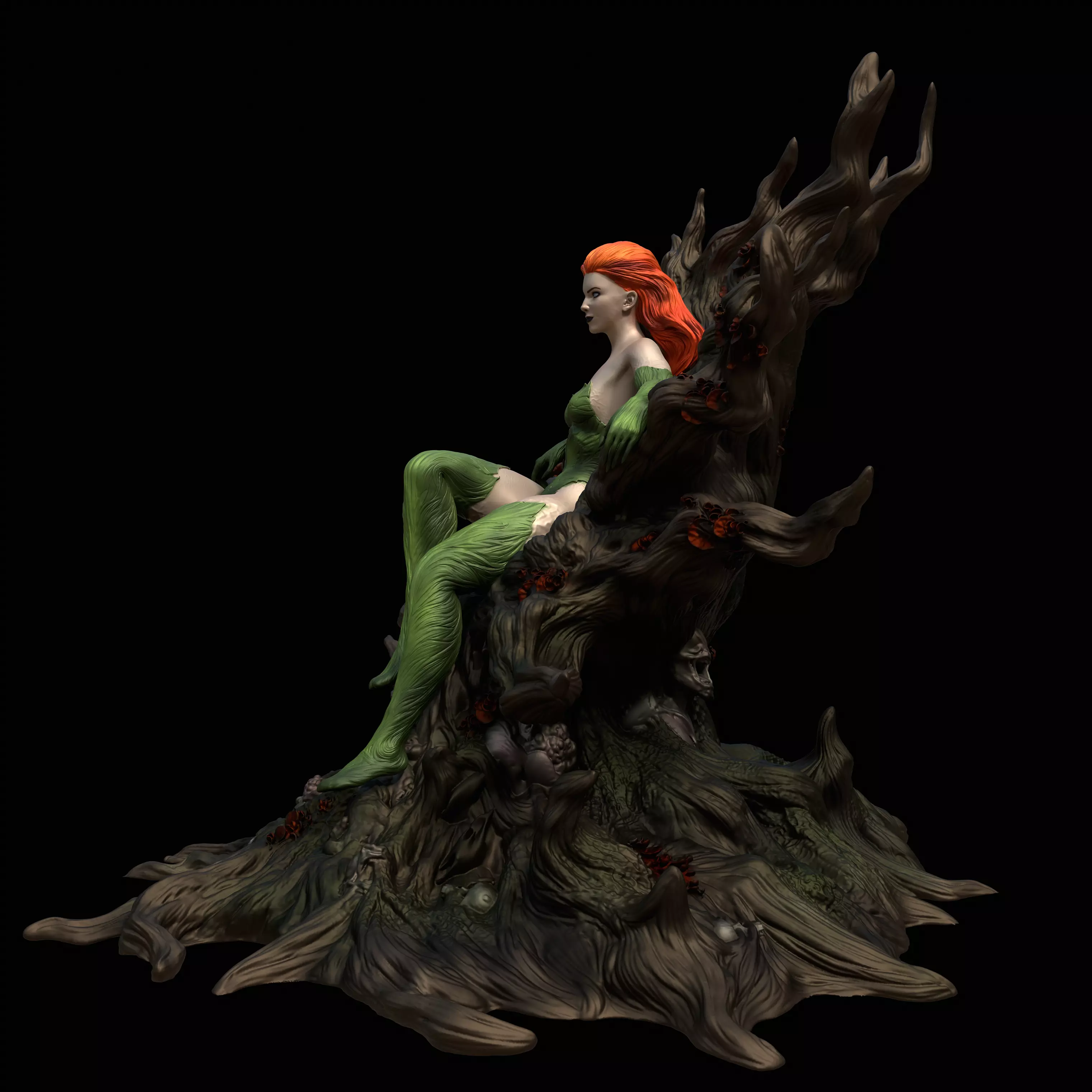 Poison Ivy 3D Model in Classic Costume Inspired by DC Comics 3D print model_5