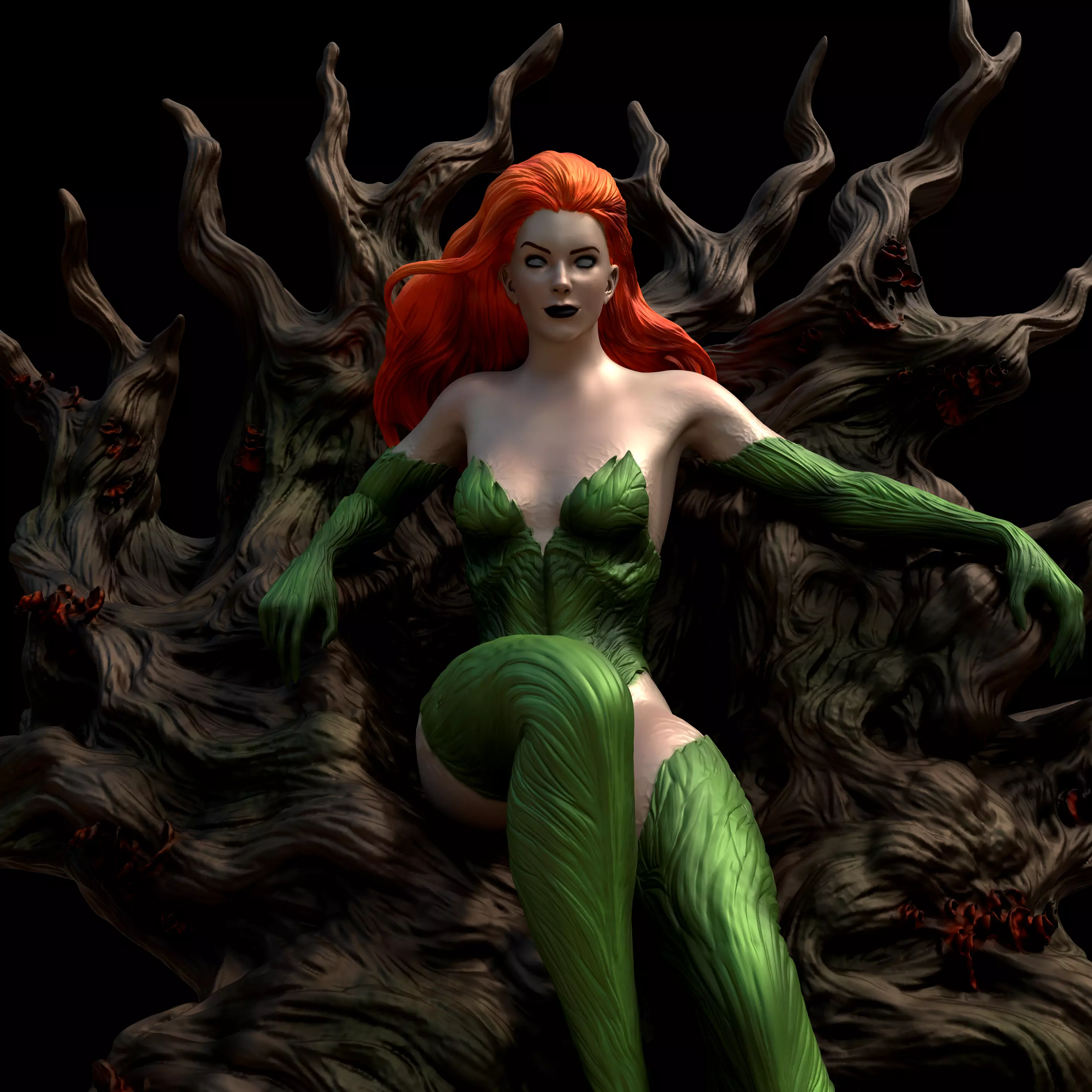 Poison Ivy 3D Model in Classic Costume Inspired by DC Comics 3D print model_6