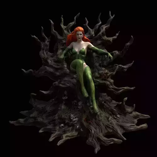 Poison Ivy 3D Model in Classic Costume Inspired by DC Comics