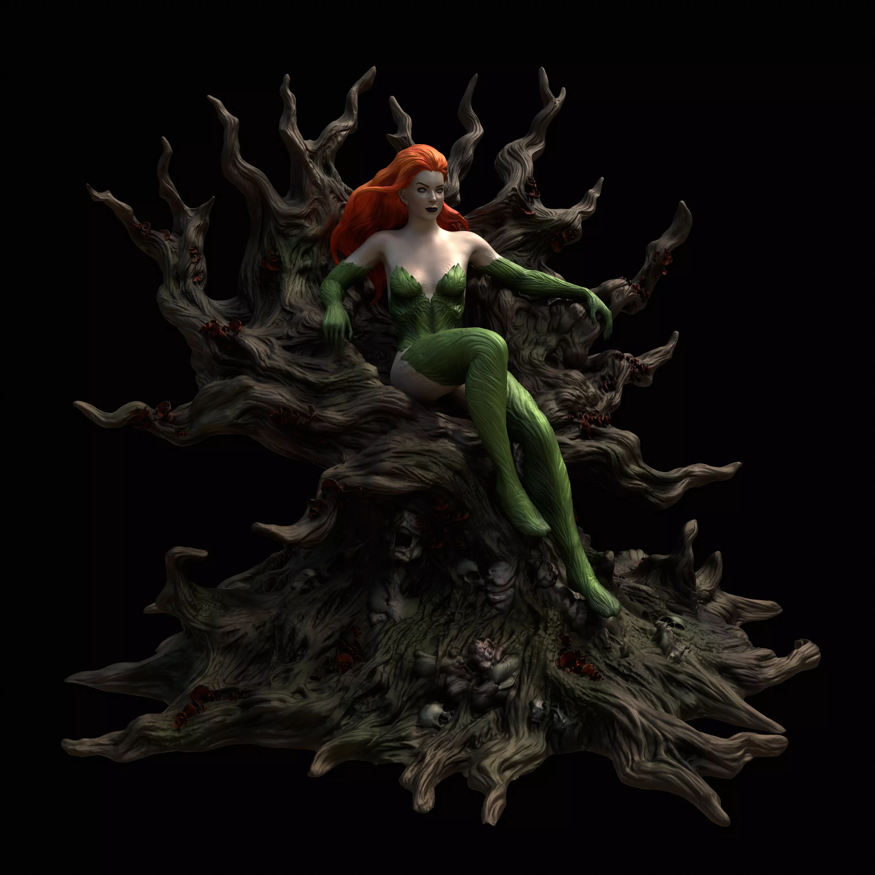 Poison Ivy 3D Model in Classic Costume Inspired by DC Comics 3D print model_2