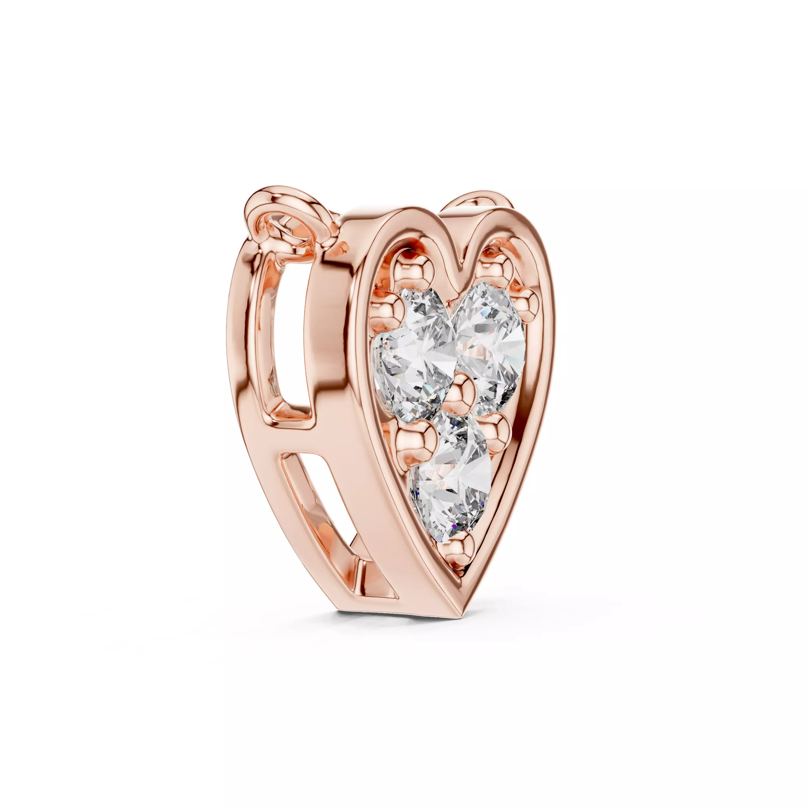 Heart Love Diamond Pendant 3dm stl renders animation videos 3D print model_3