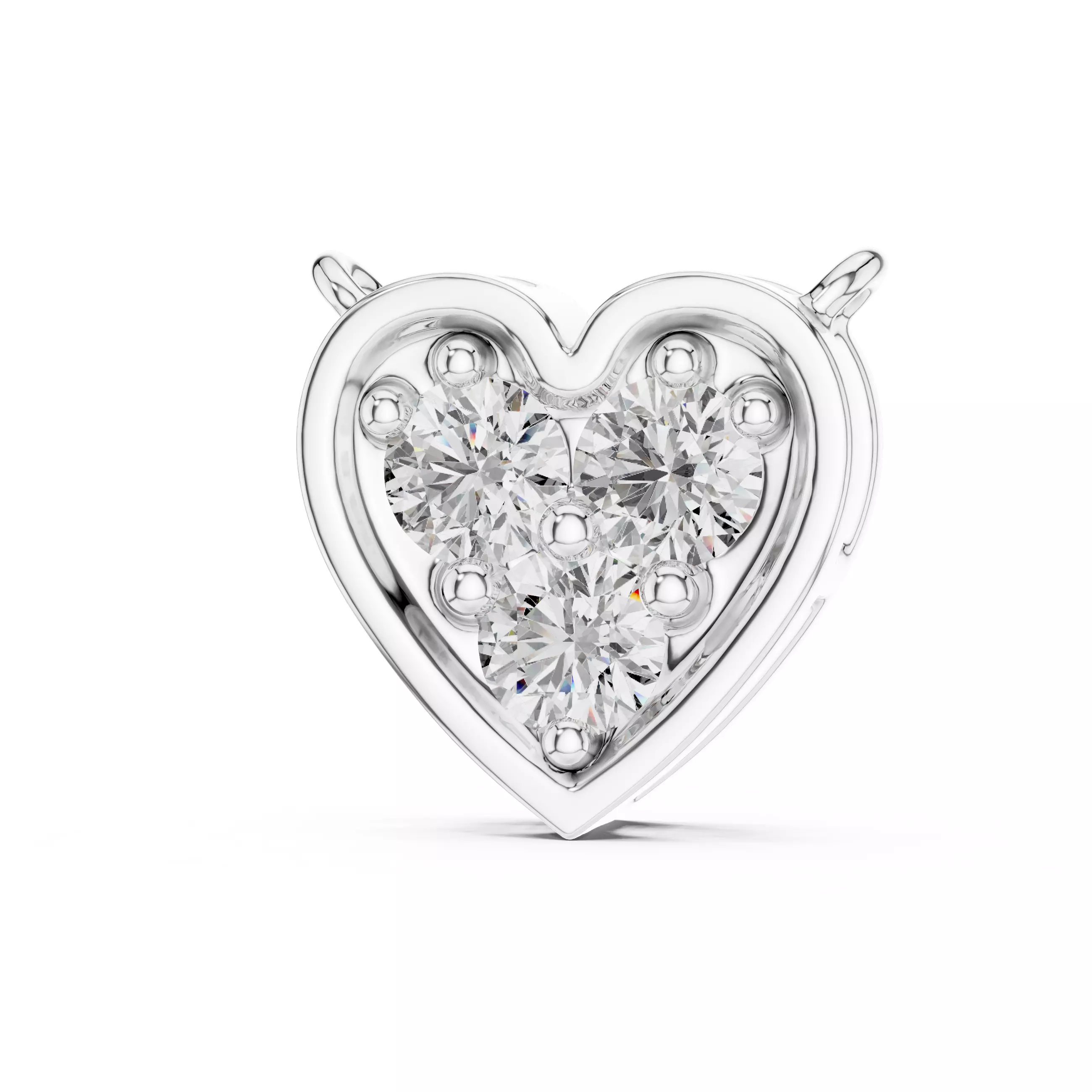 Heart Love Diamond Pendant 3dm stl renders animation videos 3D print model_11