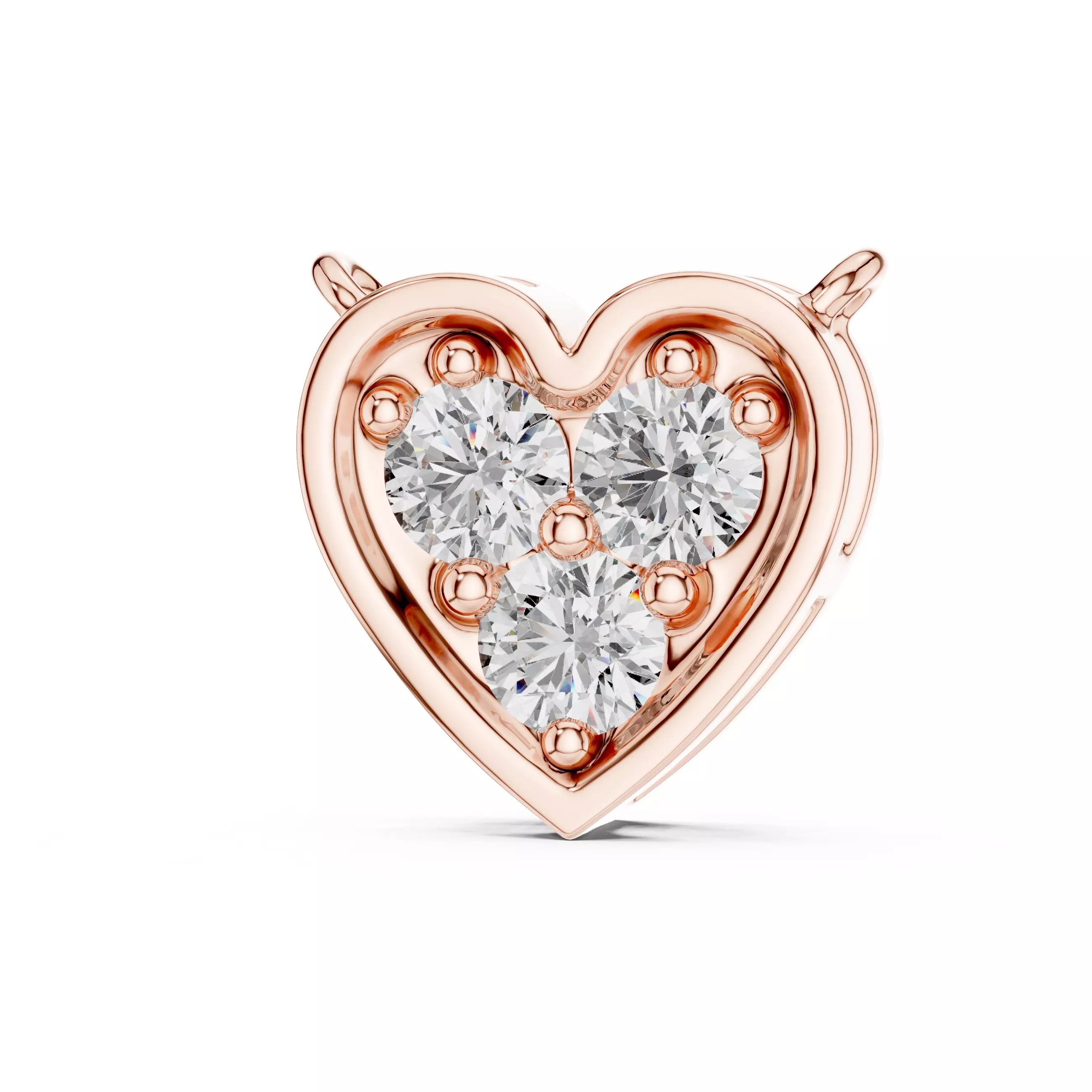 Heart Love Diamond Pendant 3dm stl renders animation videos 3D print model_0
