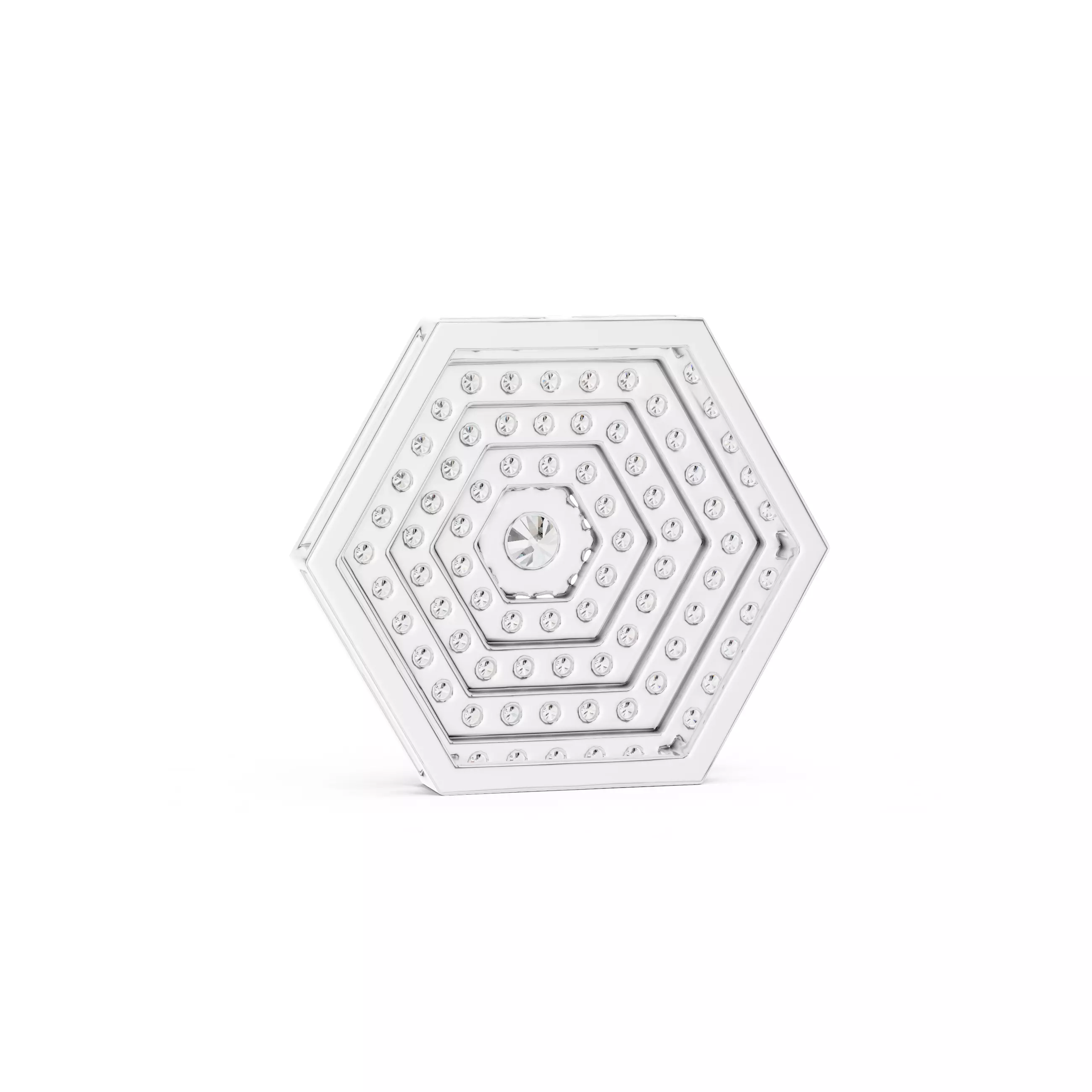 Hexagonal Diamond Pendant 3dm stl renders animation videos 3D print model_9