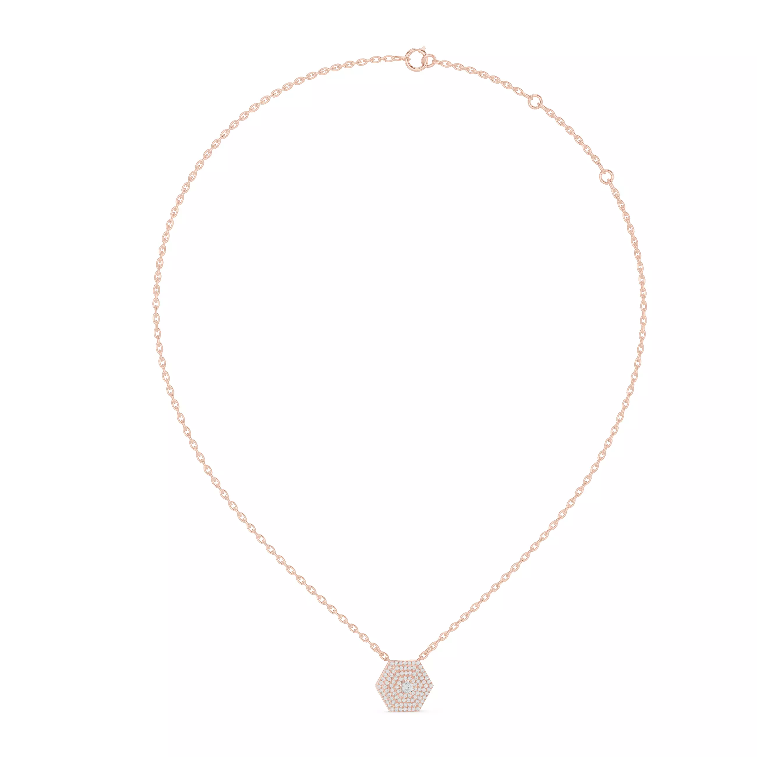 Hexagonal Diamond Pendant 3dm stl renders animation videos 3D print model_4