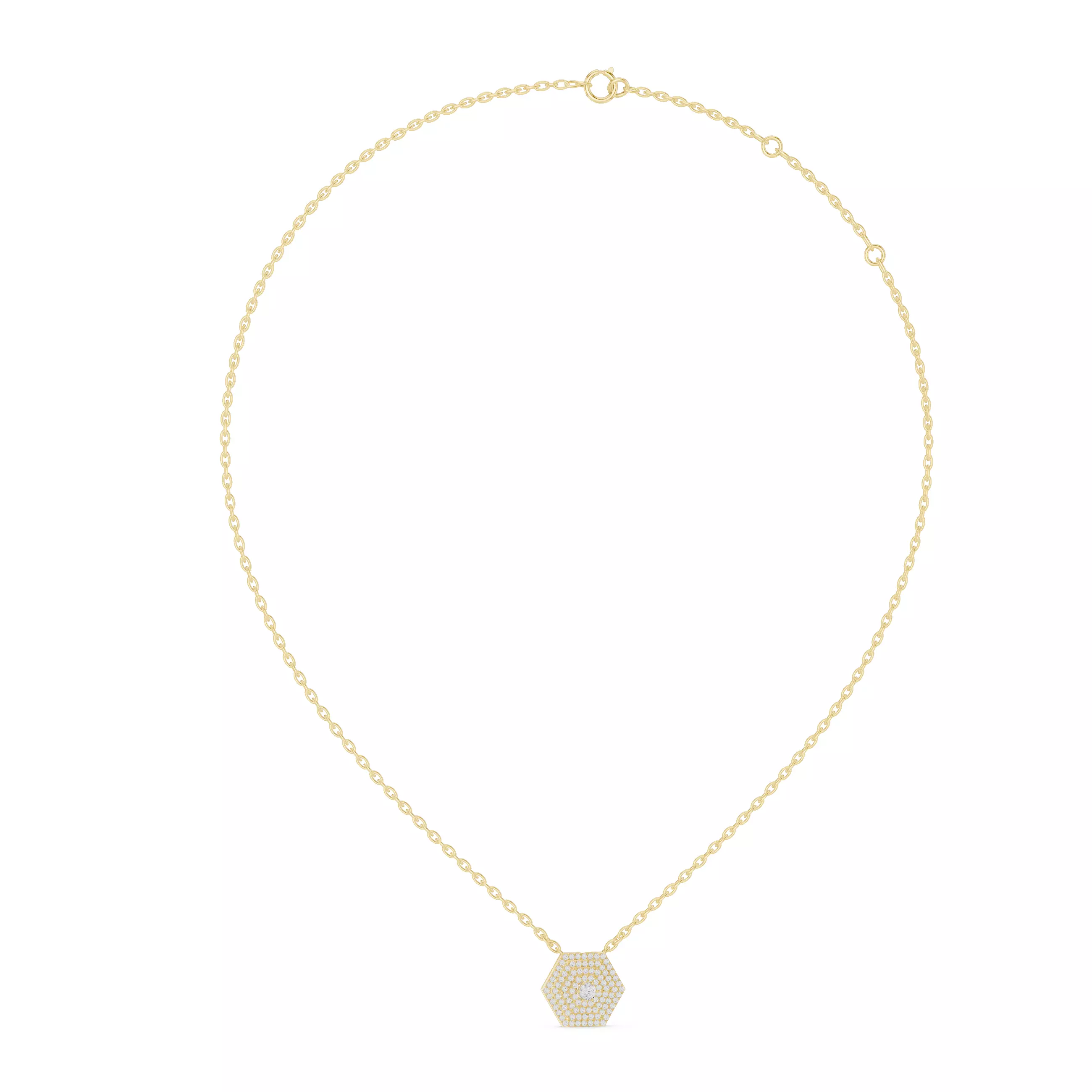 Hexagonal Diamond Pendant 3dm stl renders animation videos 3D print model_8