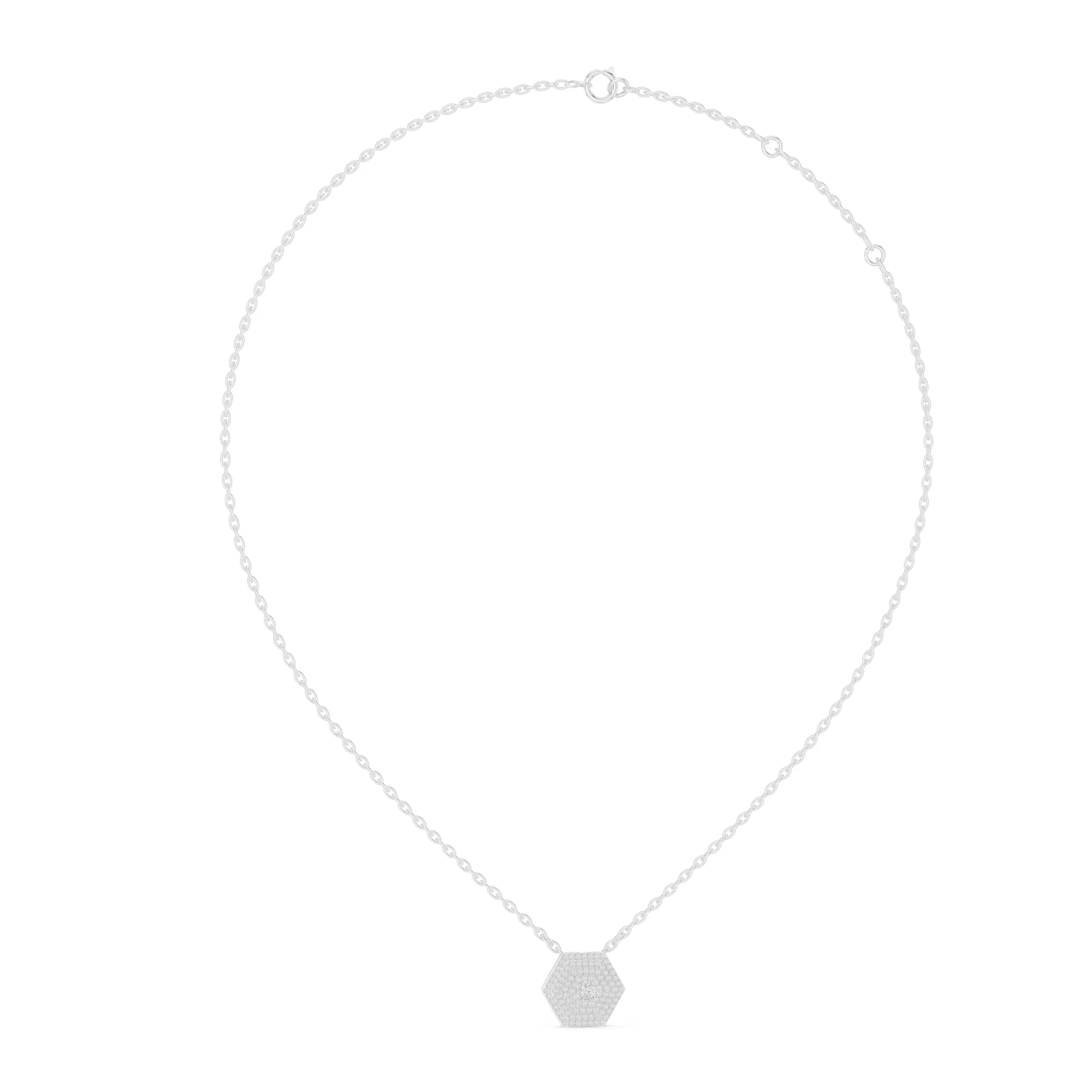 Hexagonal Diamond Pendant 3dm stl renders animation videos 3D print model_12