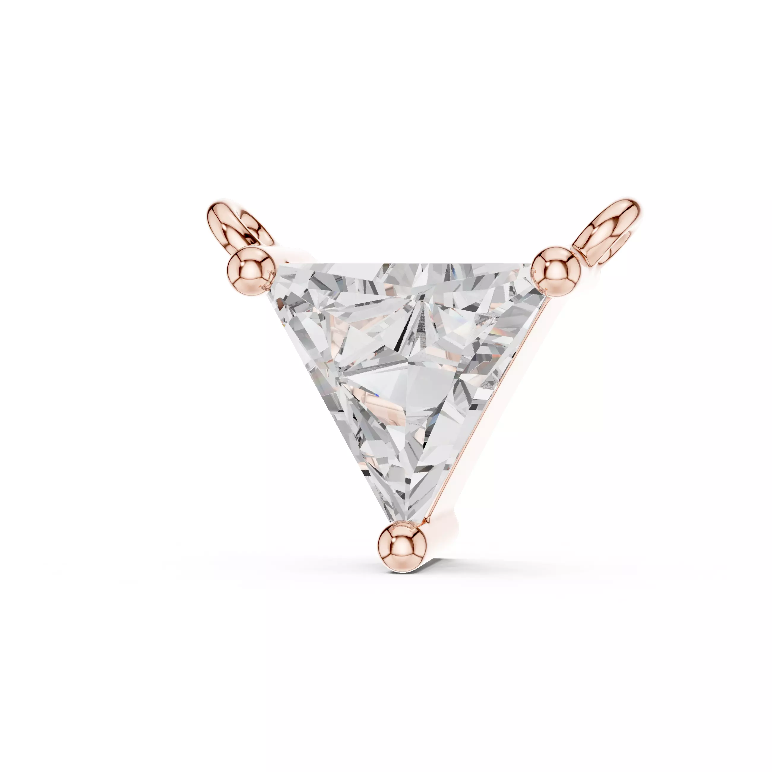 Triangular Solitaire Pendant 3dm stl renders animation videos 3D print model
