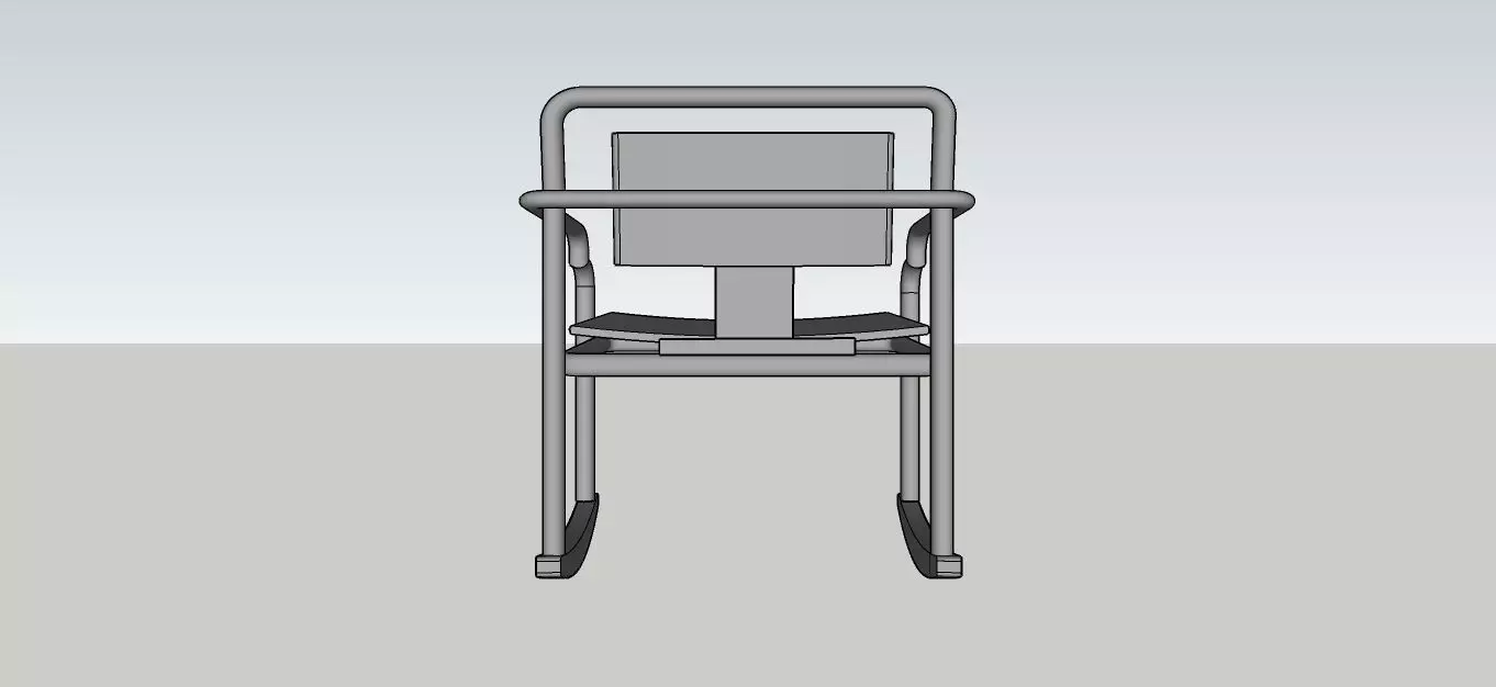 Modern Rocking Chair 3D model_3